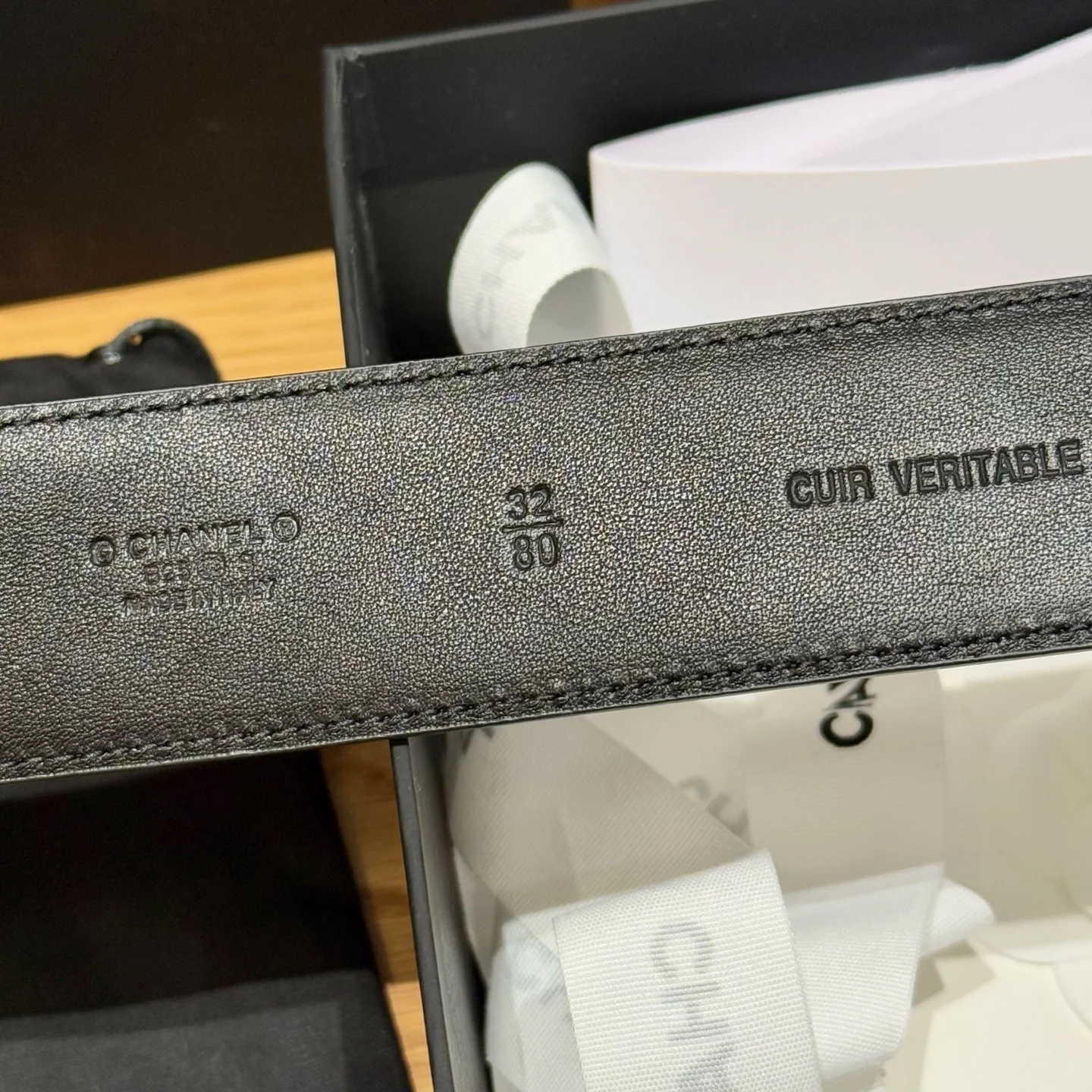 샤넬 램스킨 실버 더블 C 버클 벨트 상세 이미지 9