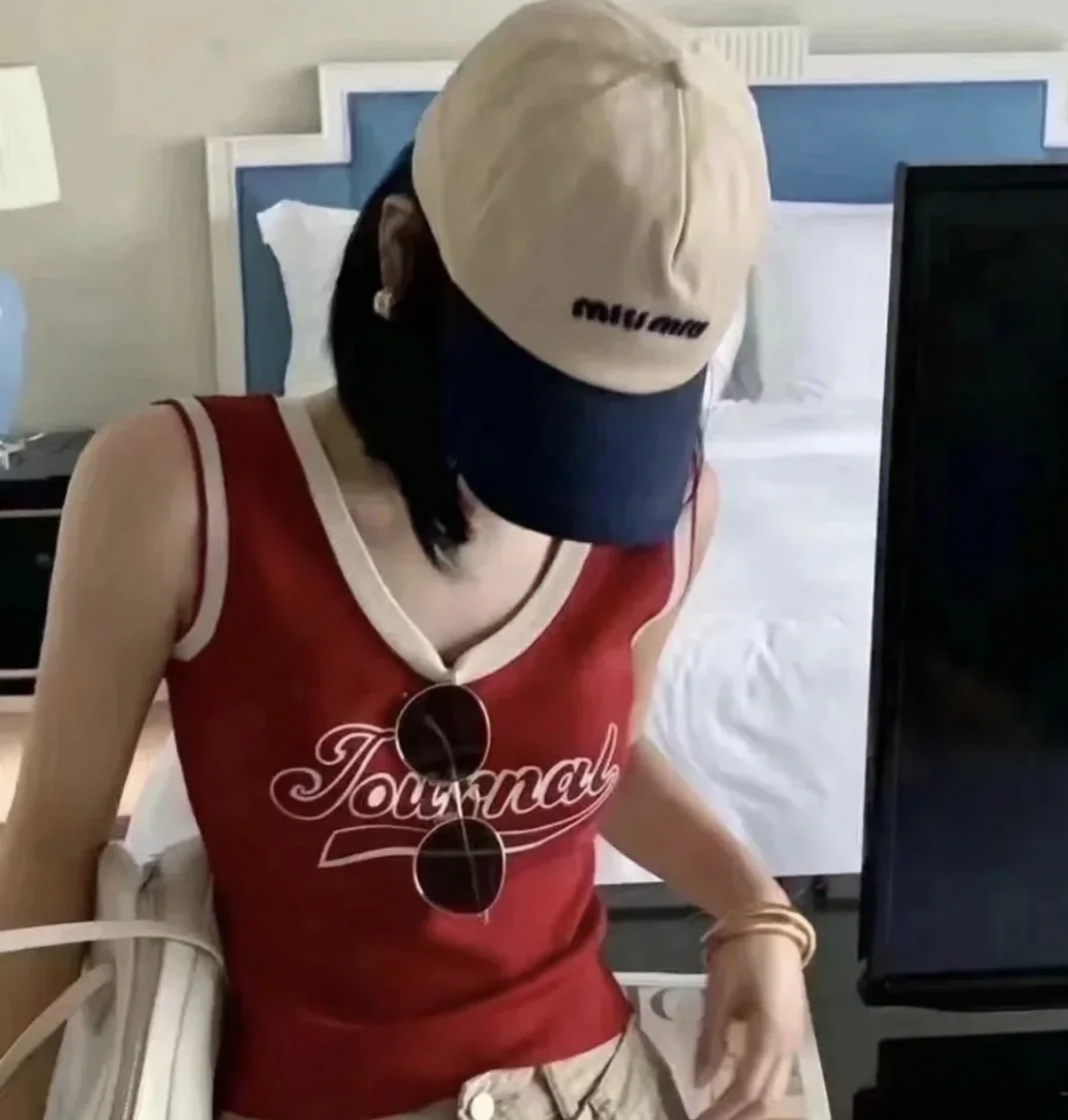 미우미우 컬러 블록 야구모자 상세 이미지 3
