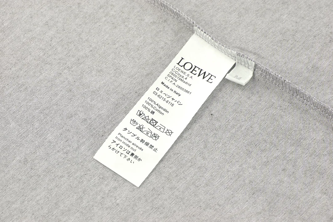 로에베 자수 코튼 반팔 티셔츠 상세 이미지 9
