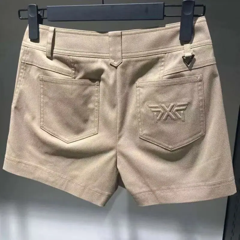 PXG 여성용 봄여름 무지 캐주얼 골프 반바지 상세 이미지 3