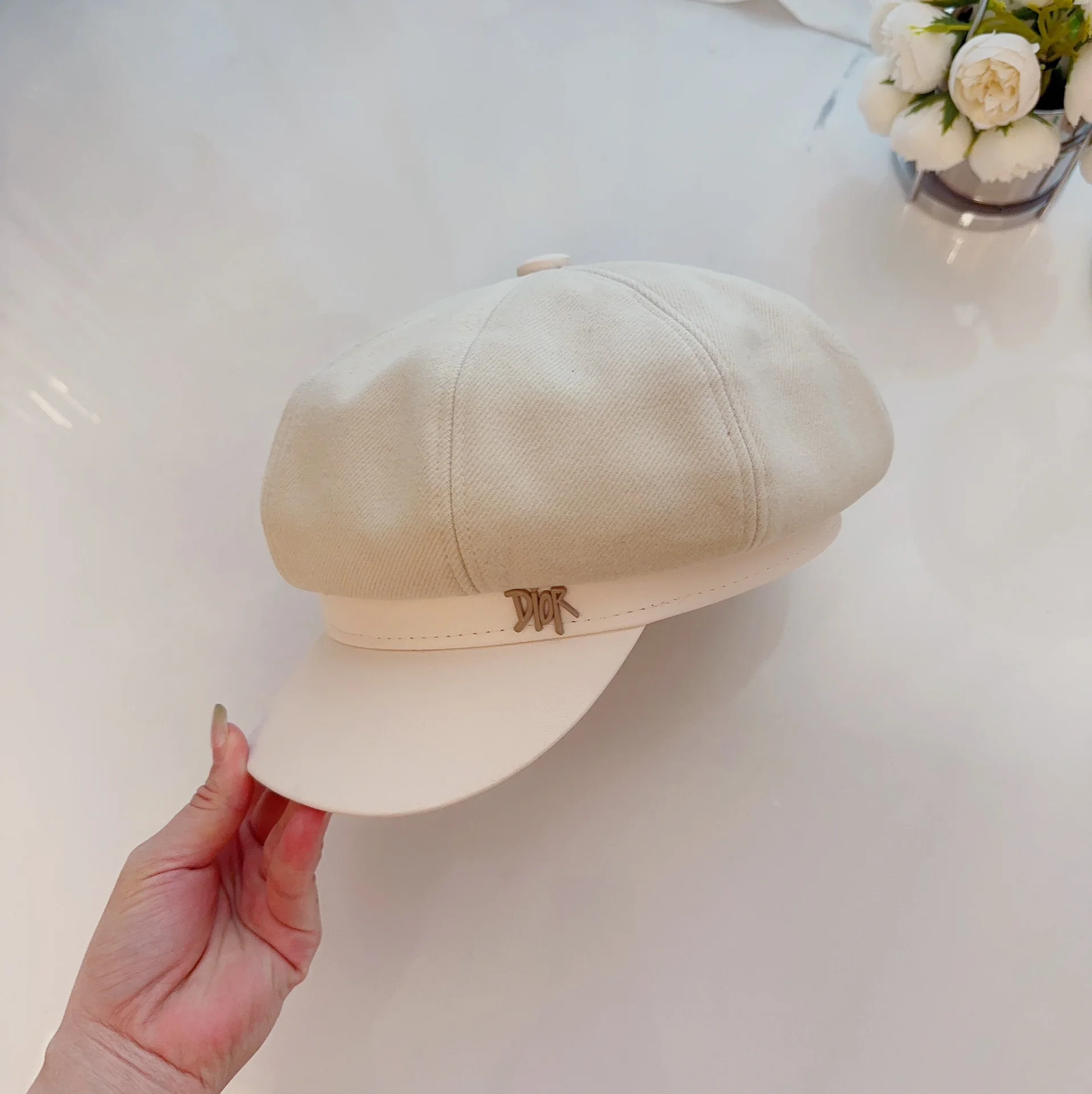 디올 패치워크 울 베레모 상세 이미지 6