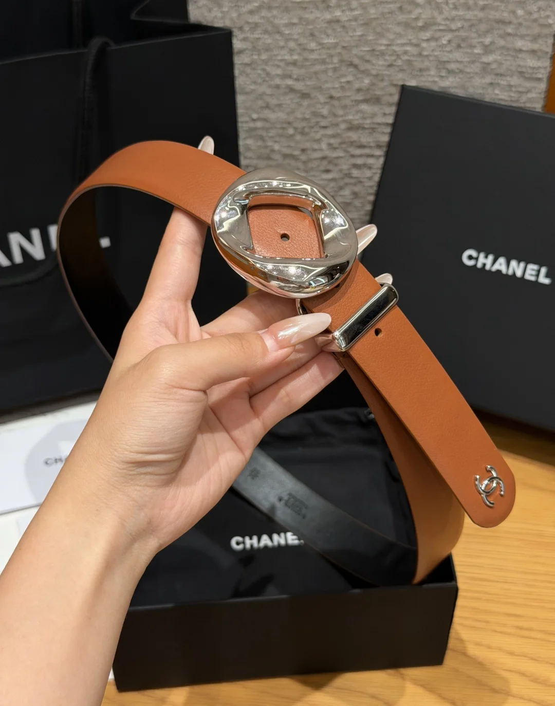 샤넬 가죽 벨트 30mm 상세 이미지 4