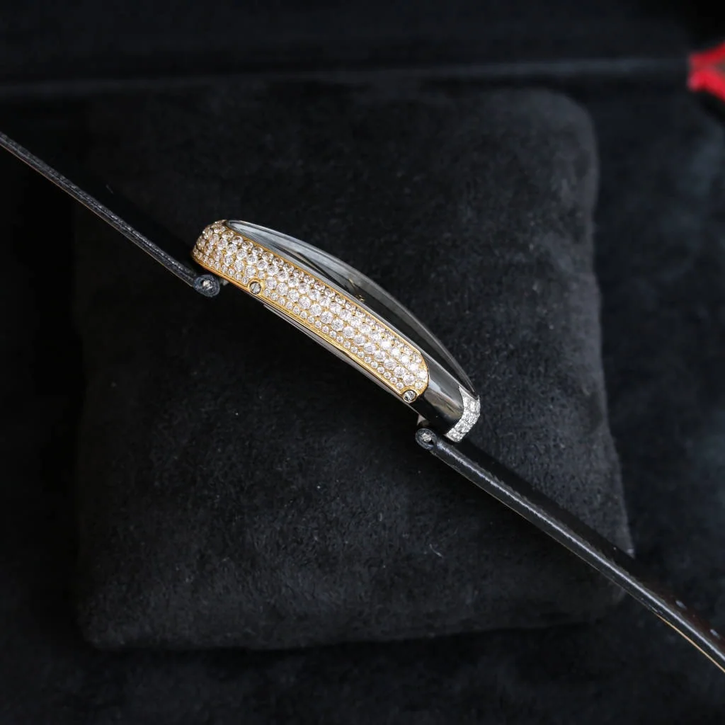 까르띠에 바뇨아르 사파이어 글라스 블루 블랙 스틸밴드 미디움 레플리카 42845 Cartier 상세 이미지 5