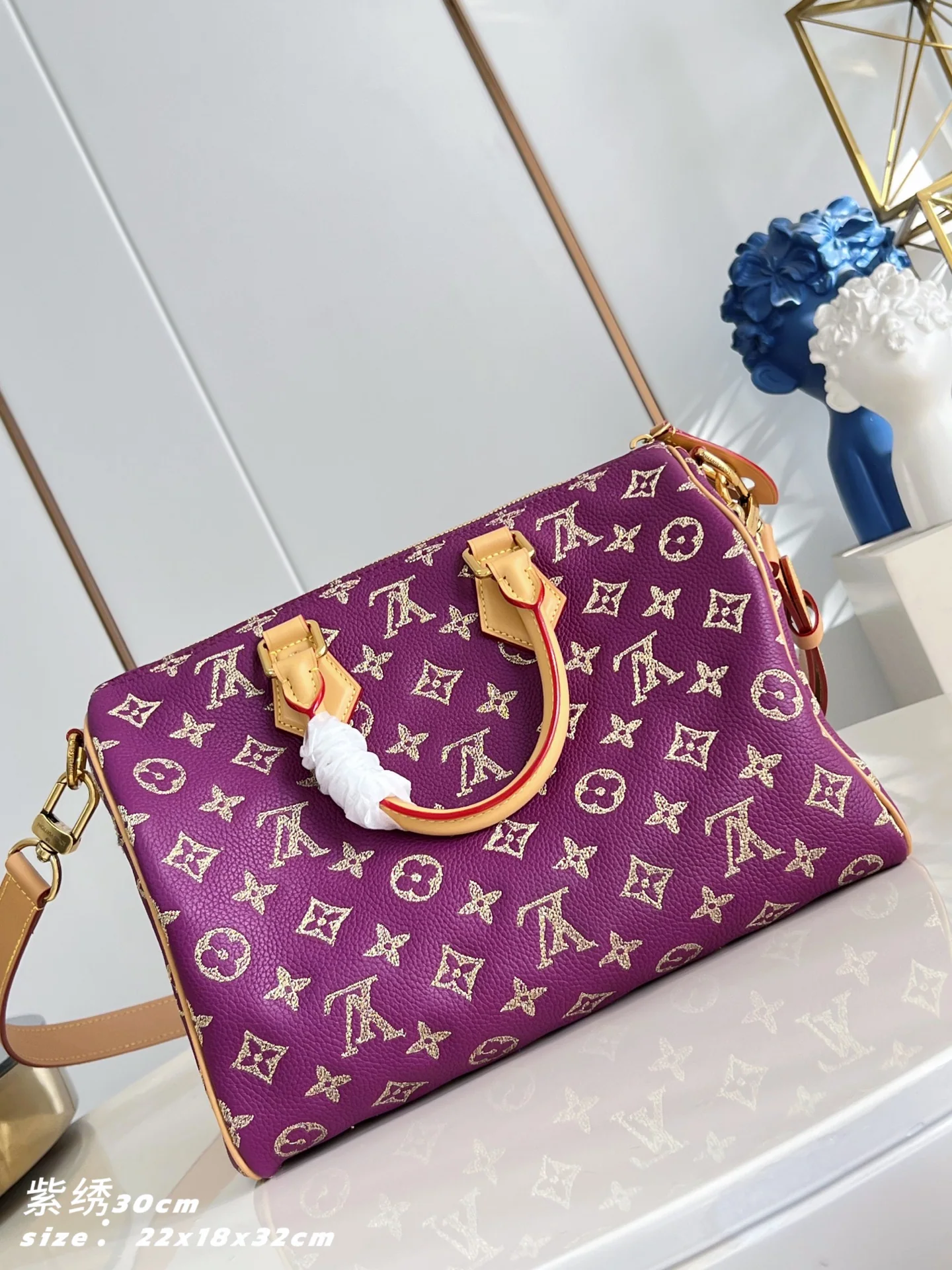 루이비통 퍼플 자수 스피디 반둘리에 30 가방 M28076 상세 이미지 6
