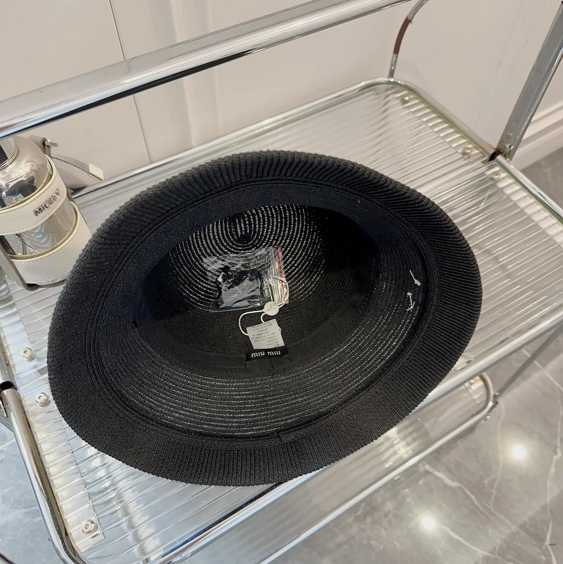 미우미우 챙 넓은 선쉐이드 피셔맨 햇 모자 상세 이미지 7