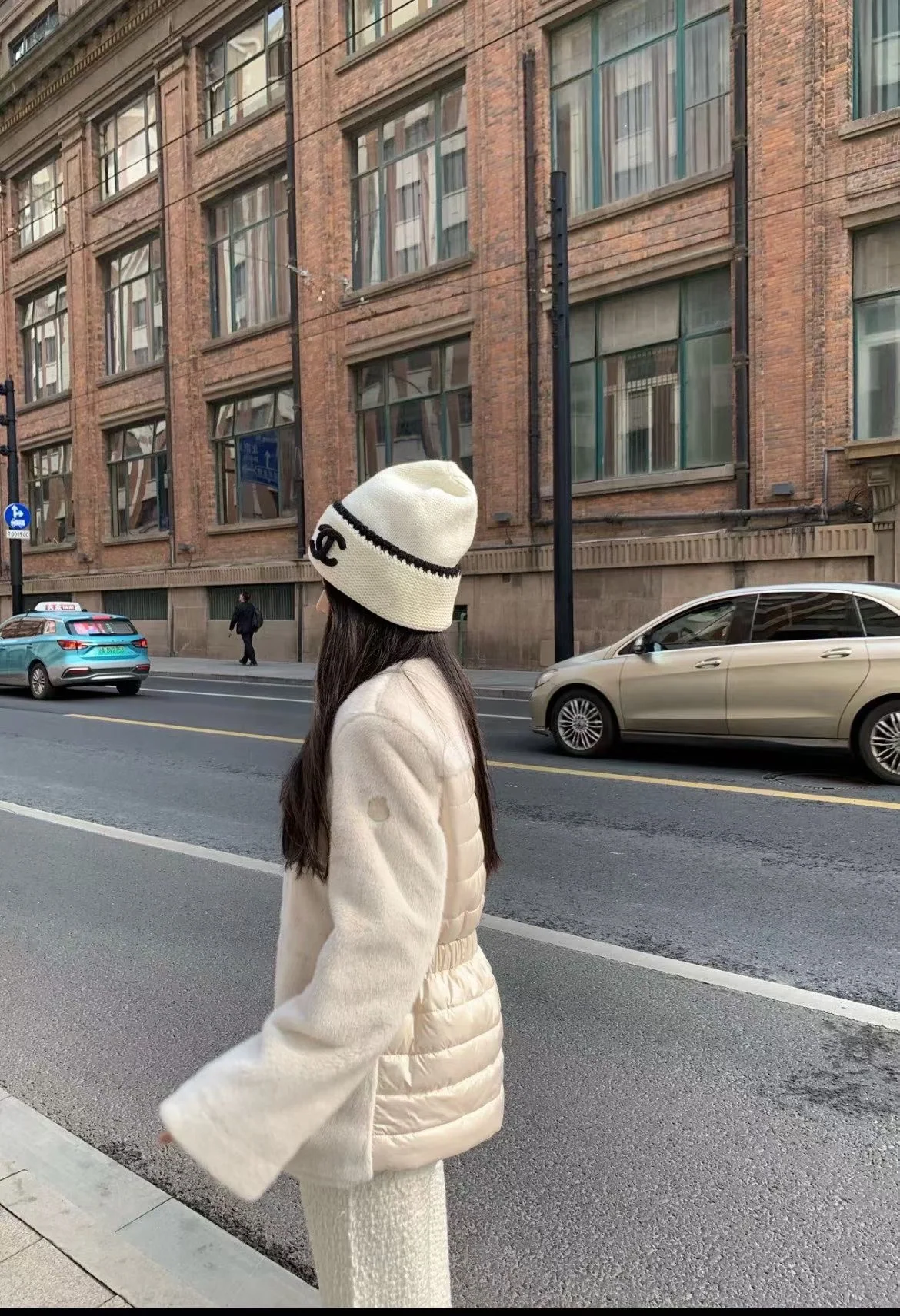 샤넬 흑백 니트 비니 모자 상세 이미지 8