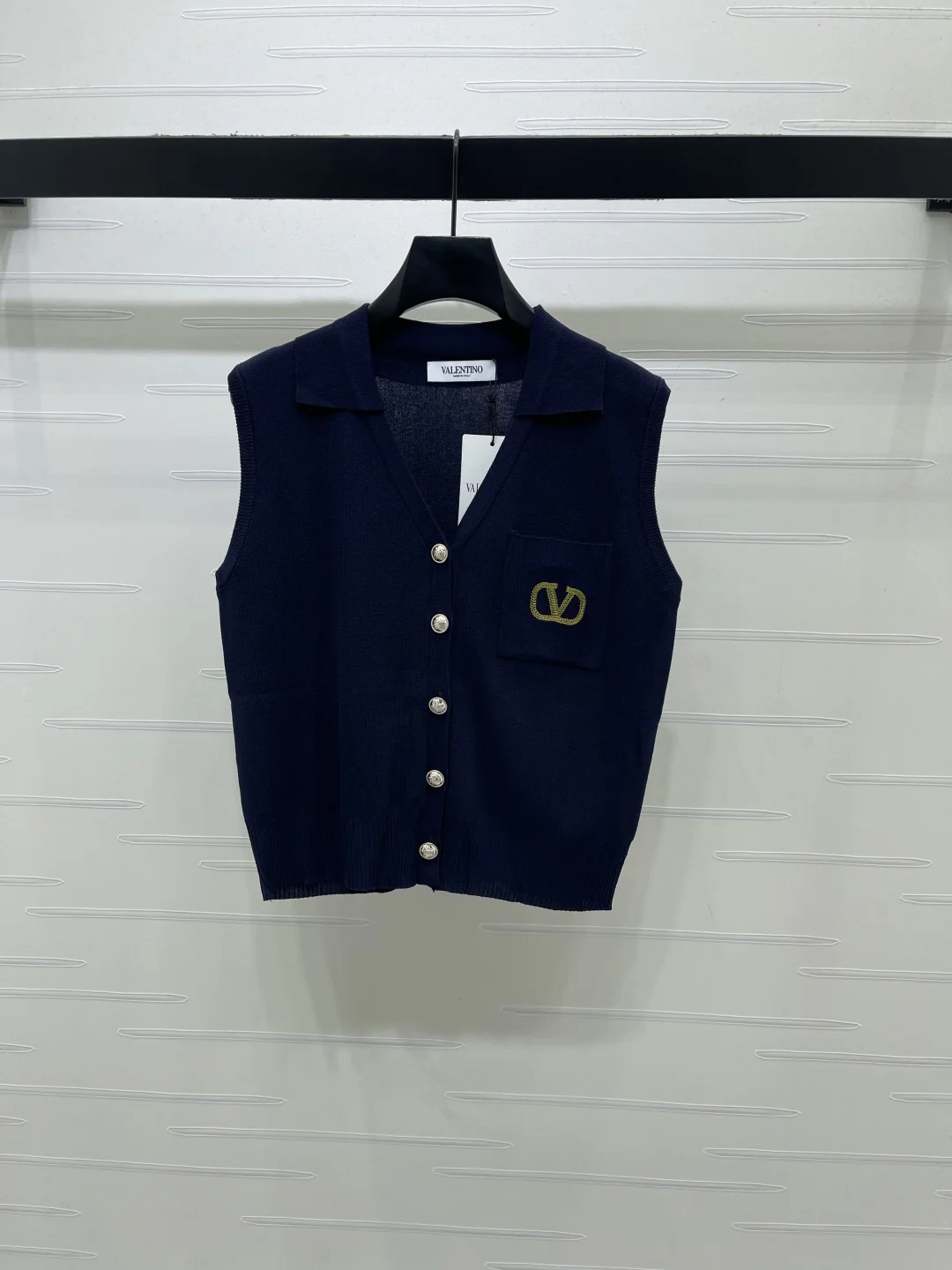 발렌티노 카라 자수 니트 베스트 여성 자켓 상세 이미지 1
