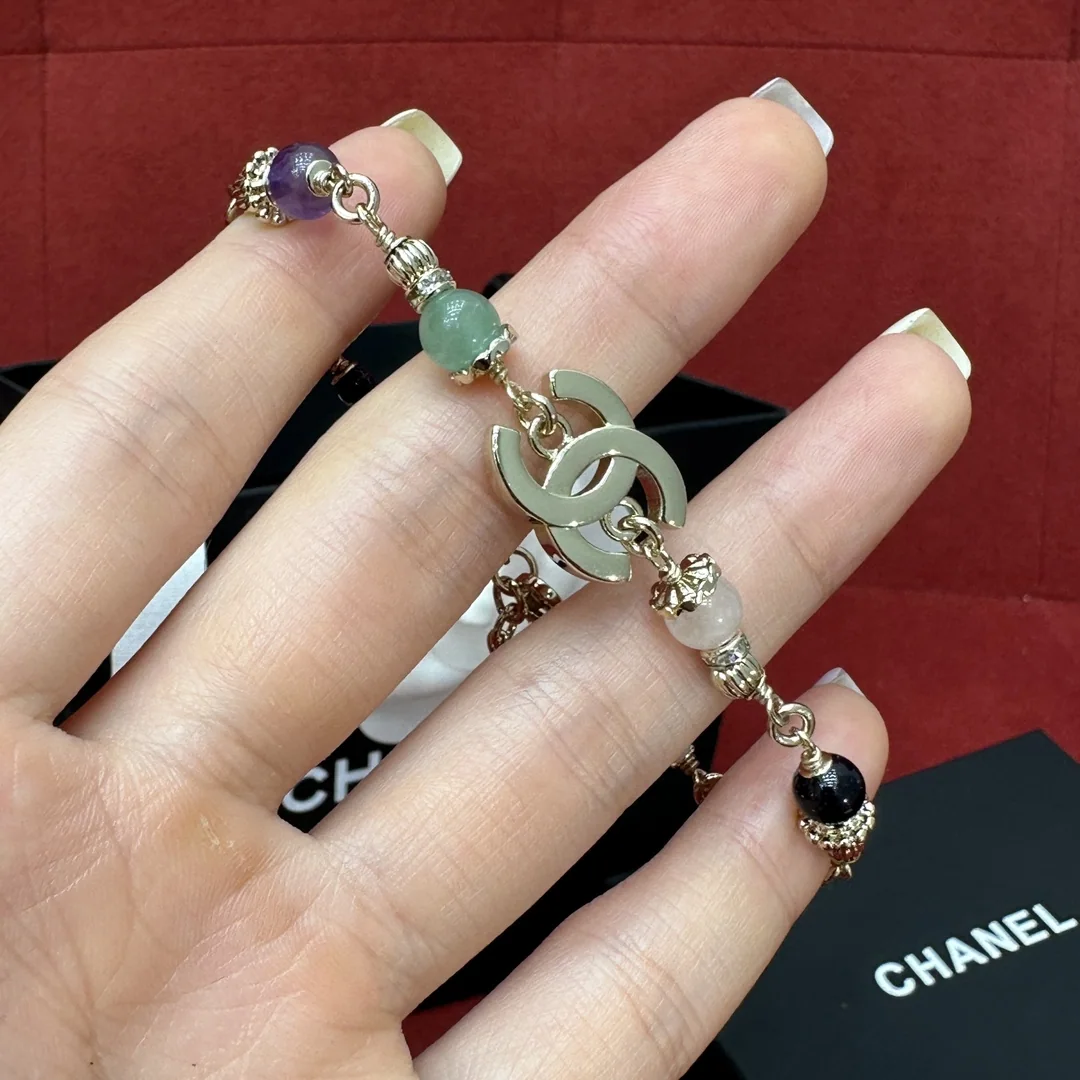 샤넬 마카롱 크리스탈 더블 C 목걸이 178301