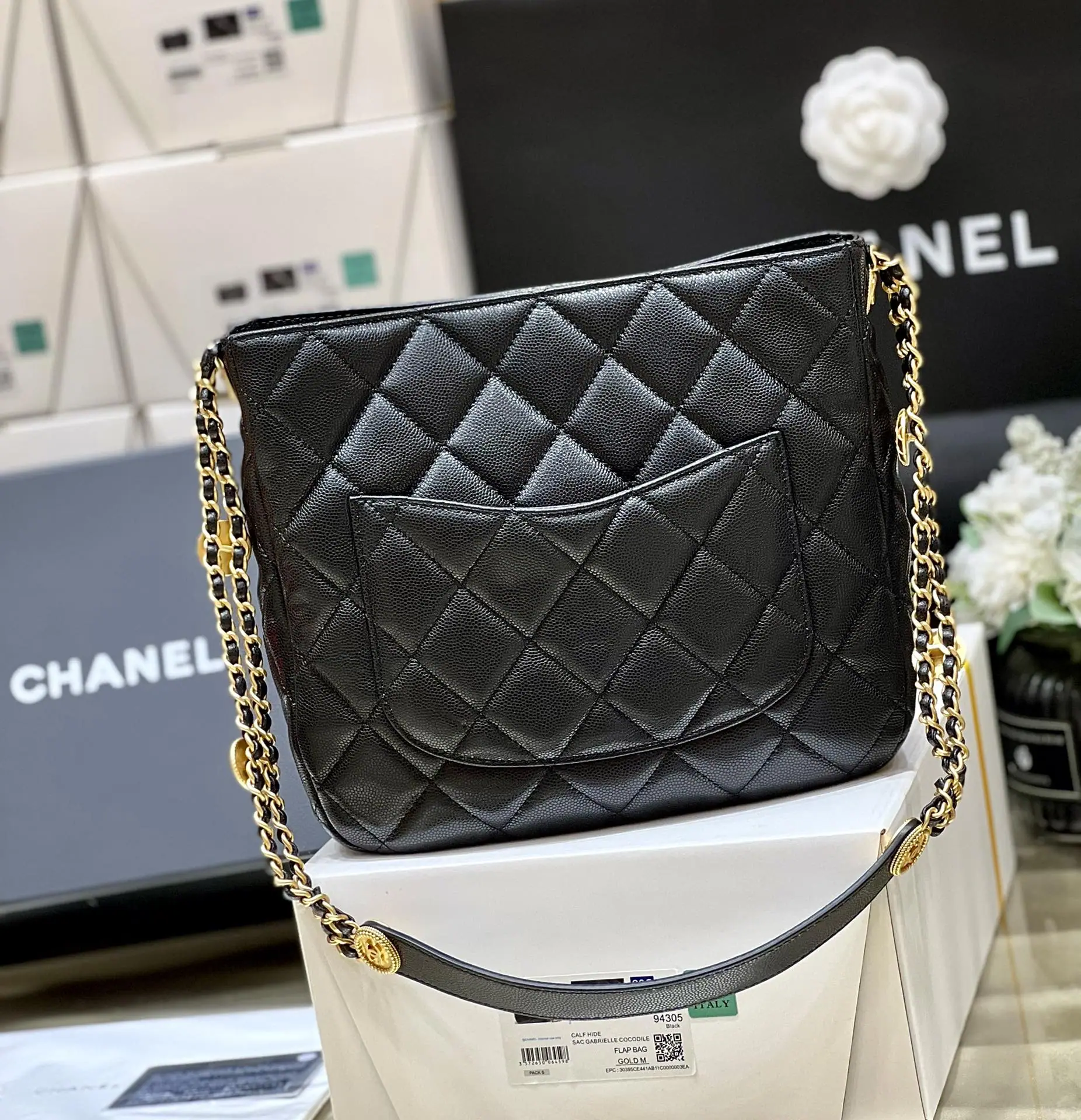 샤넬 22 A 메티에 다르 골드 코인 호보 숄더백 AS3400 상세 이미지 3