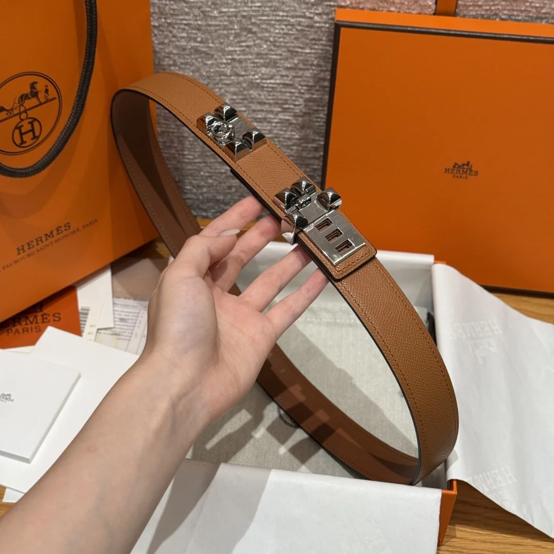 에르메스 코리에 드 시앙 32mm 앱송 가죽 벨트 상세 이미지 2
