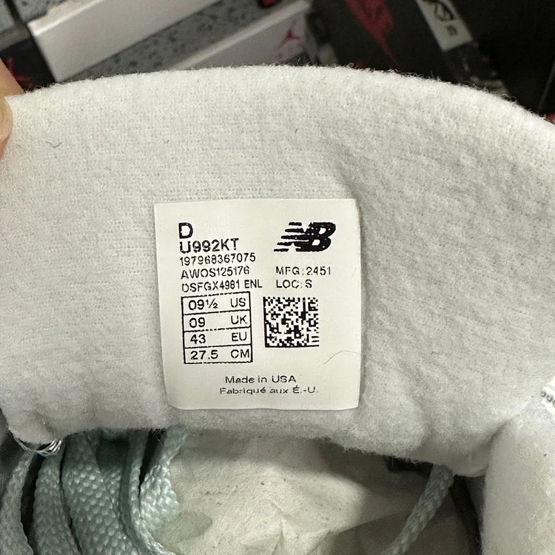 뉴발란스 [ZOK] 992 MiUSA U992KT 202037 New Balance 992 MiUSA Kith Osaka Pack 상세 이미지 2