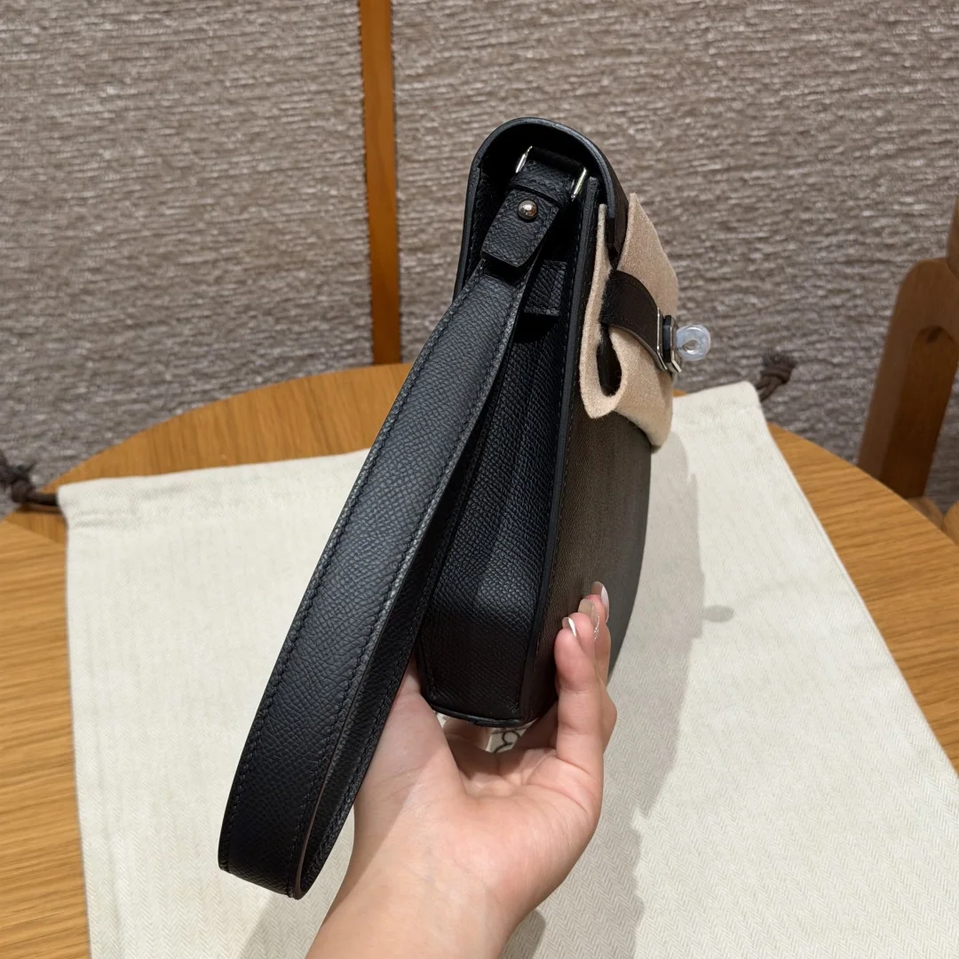 에르메스 켈리 데페슈 남성 클러치백 25 cm 블랙 상세 이미지 2