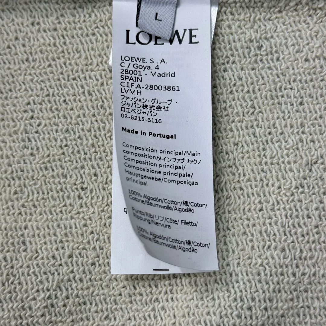 로에베 플라멩코 가죽 드로스트링 코튼 릴렉스핏 후드 상세 이미지 9
