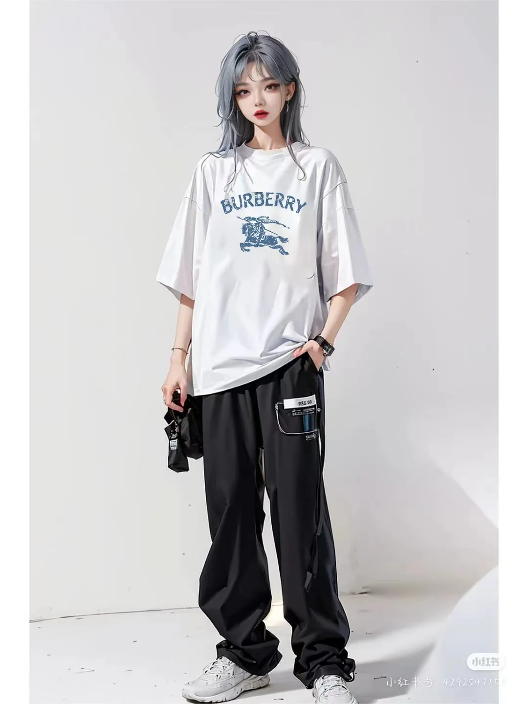 버버리 여성 반팔 티셔츠 상세 이미지 6