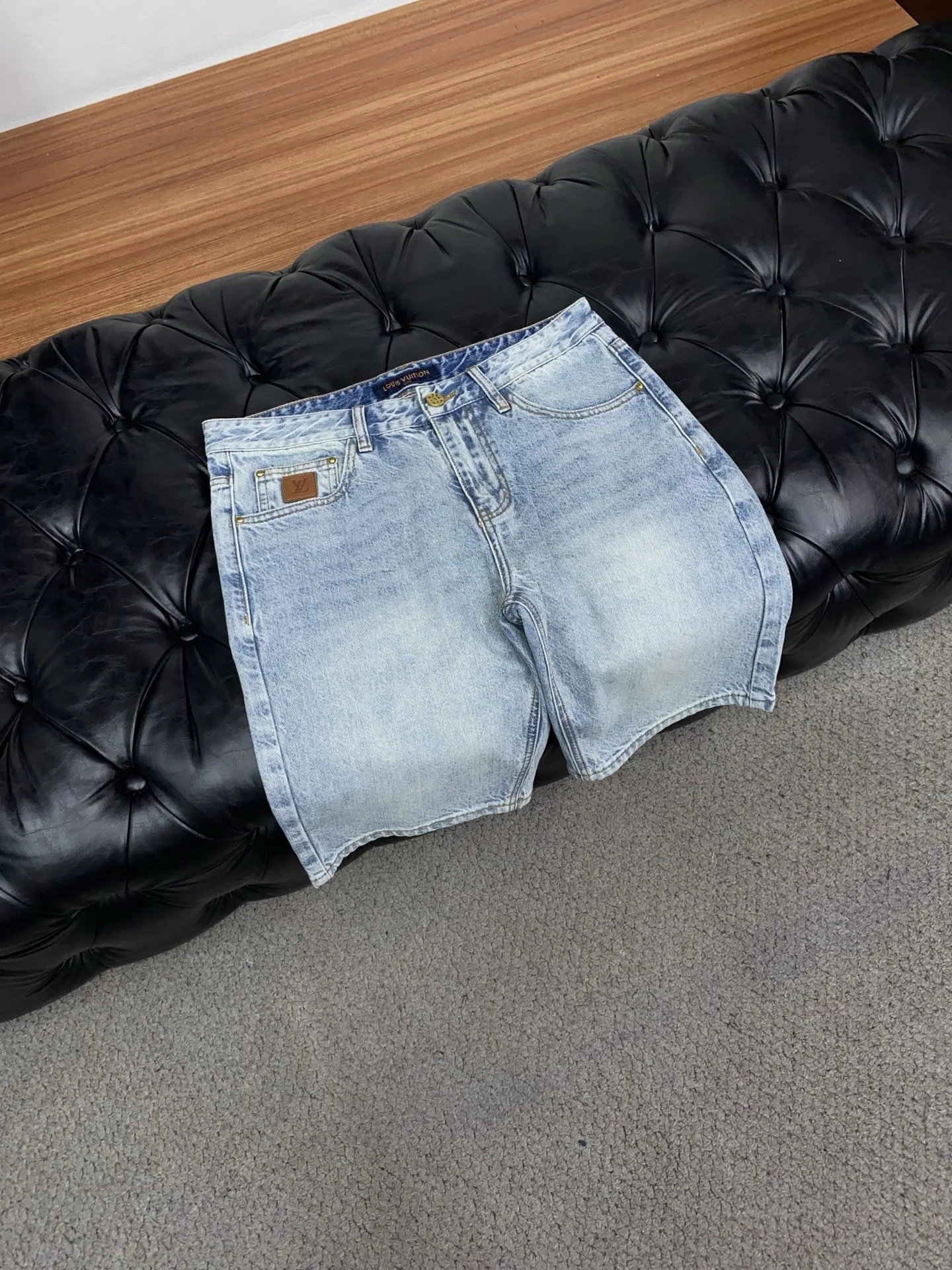 루이비통 데님 남성 반바지 상세 이미지 6