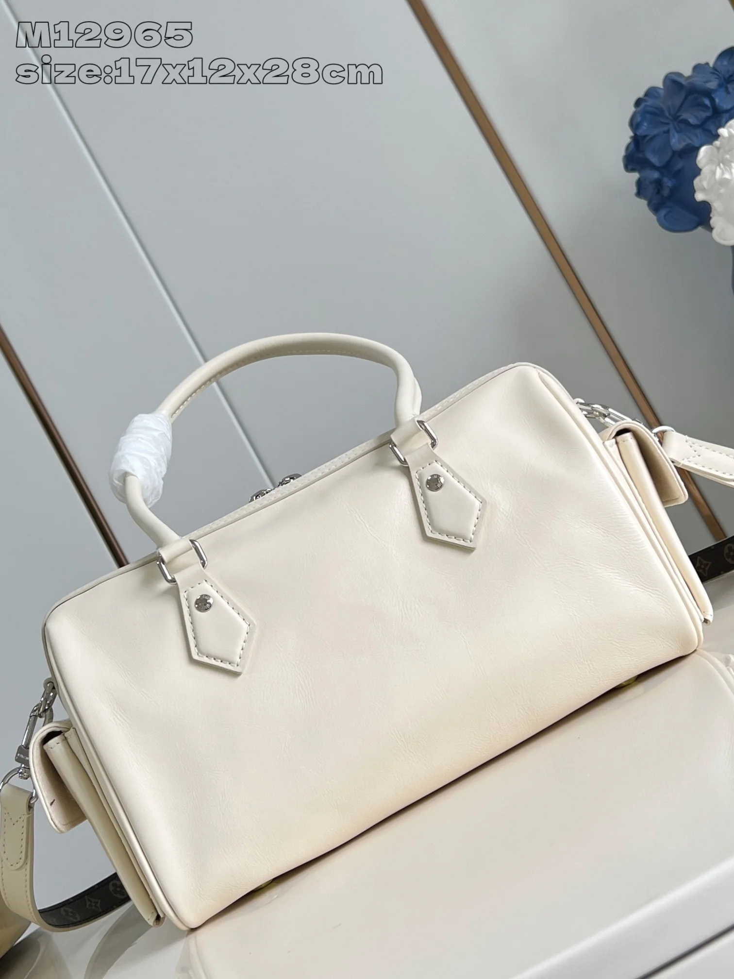 루이비통 화이트 스피디 램스킨 핸드백 M12965 상세 이미지 5