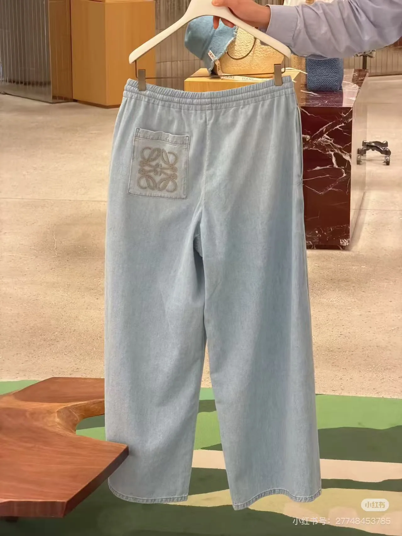 로에베 와이드 레그 코튼 여성 바지 상세 이미지 7