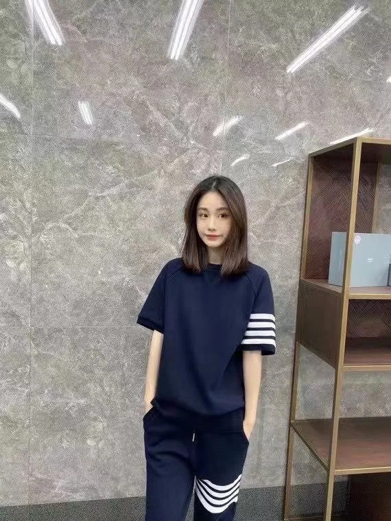 톰브라운 남성 와플 니트 반팔 티셔츠 상세 이미지 7