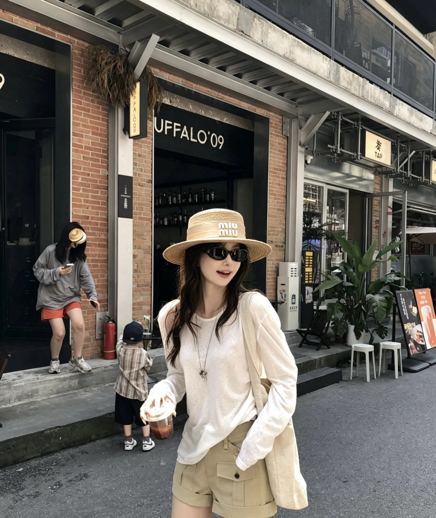 미우미우 라피아 플랫탑 모자 상세 이미지 12