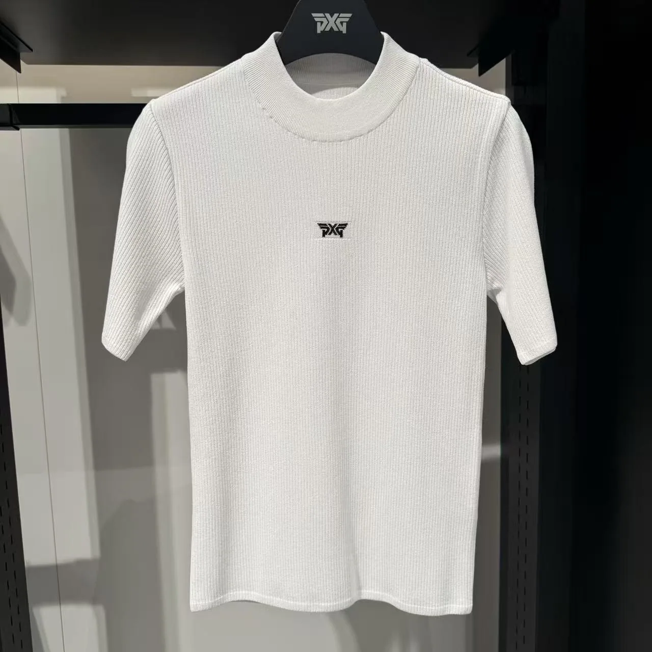 PXG 여성 쿨필 니트 반소매 탑 상세 이미지 3