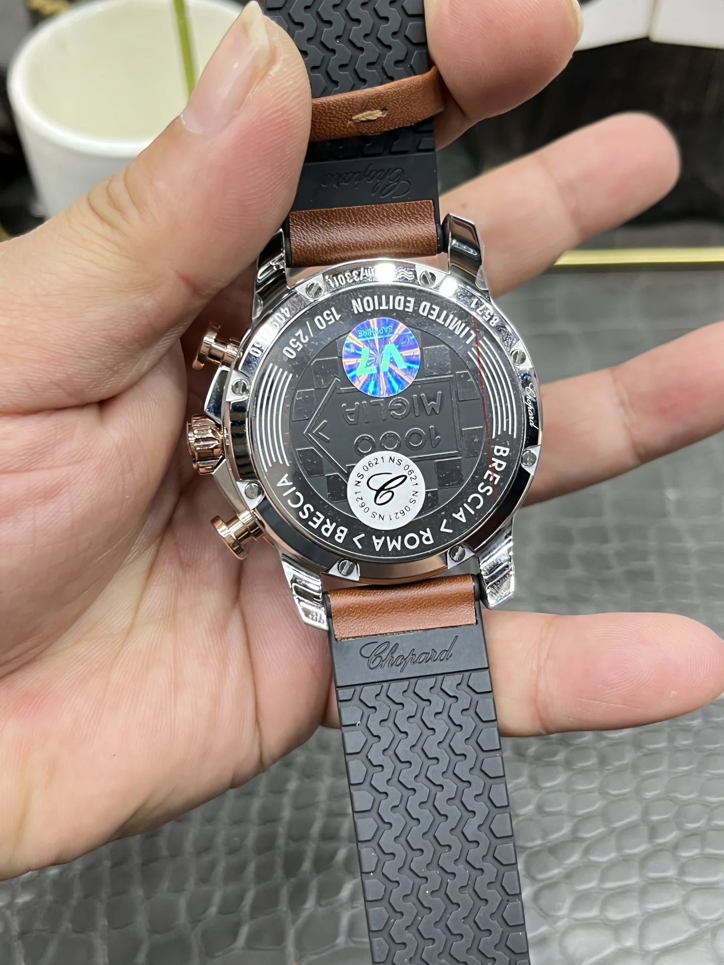쇼파드 밀레밀리아 레이싱 공장 7750 크로노그래프 남성 시계 레플리카 45078 Chopard 상세 이미지 7