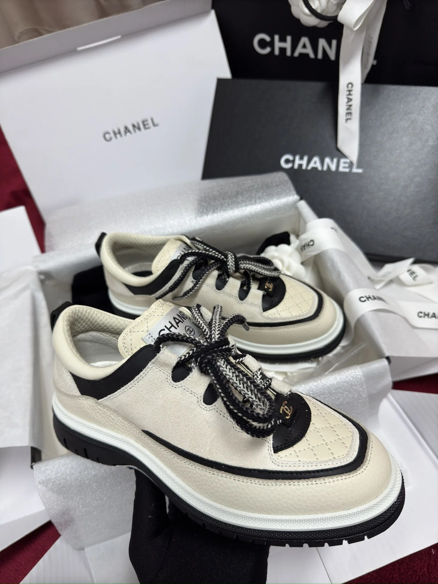 샤넬 25 C 퀼팅 판다 스니커즈 상세 이미지 7