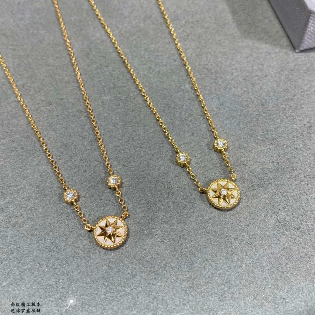 디올 로즈골드 팔각별 목걸이 상세 이미지 3