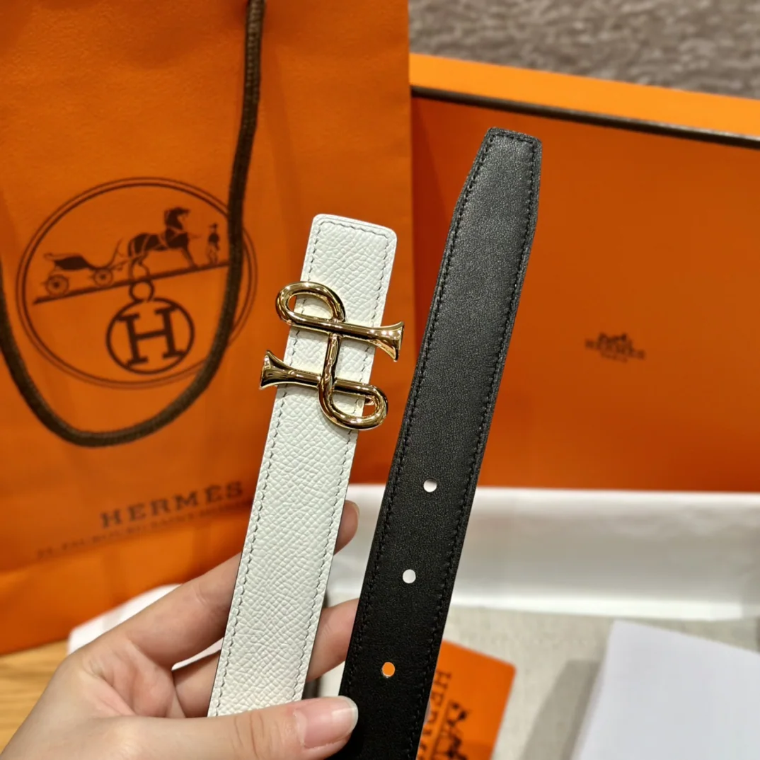 에르메스 H 버클 스위프트 리버시블 가죽 벨트 상세 이미지 4