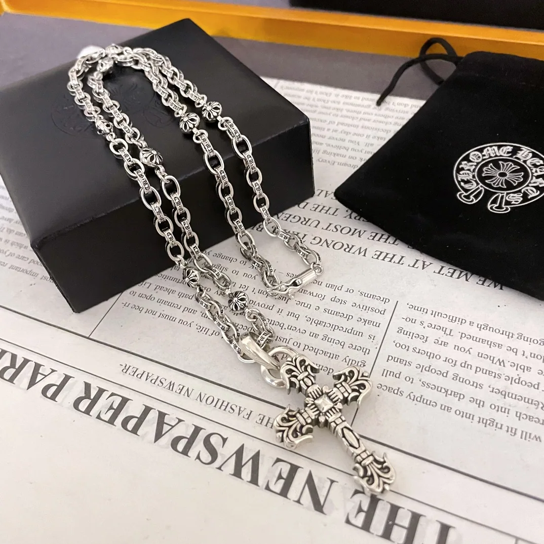 크롬하츠 크로스볼 레터 펜던트 목걸이 상세 이미지 6