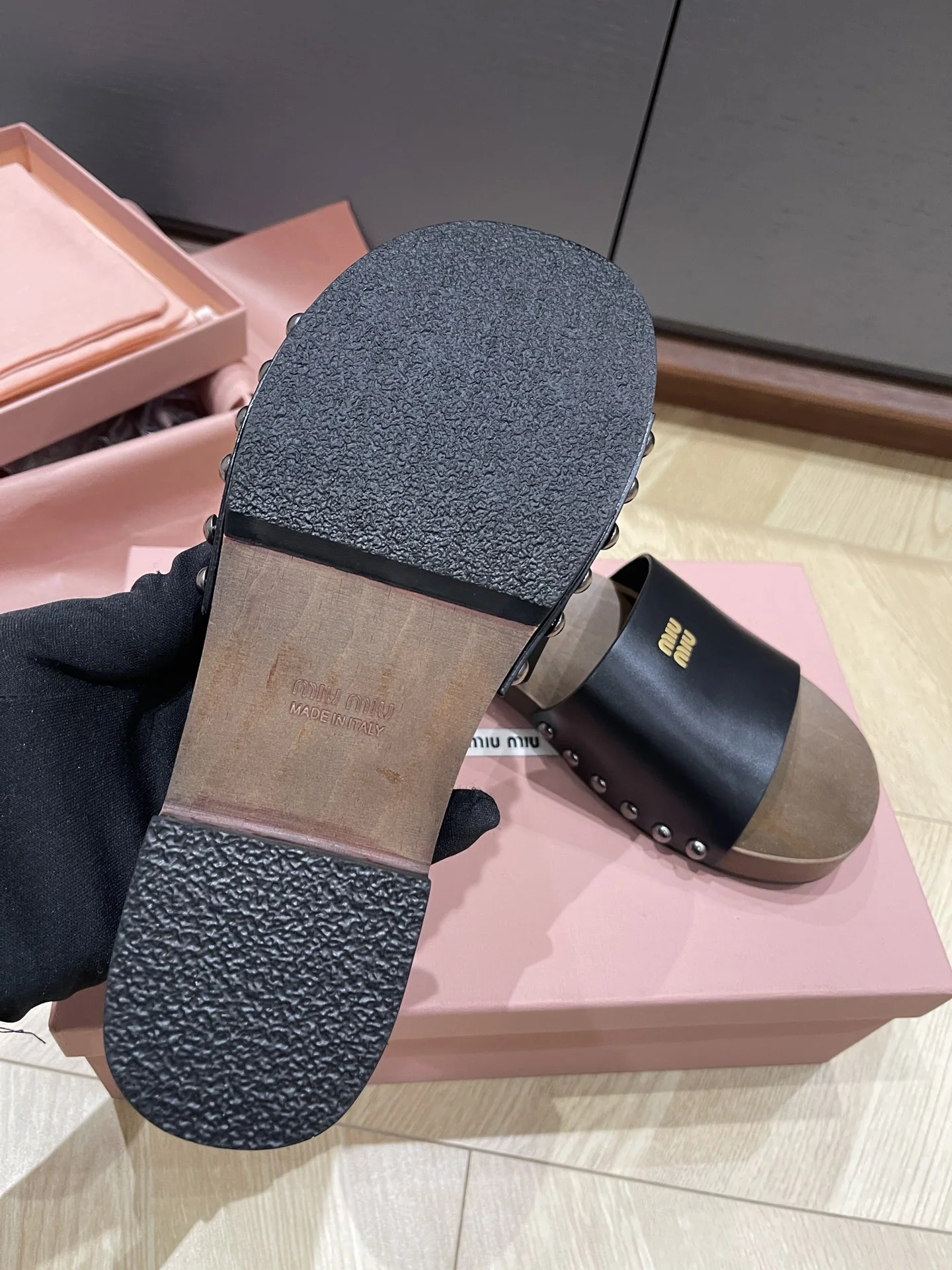미우미우 나무 클로그 샌들 상세 이미지 6