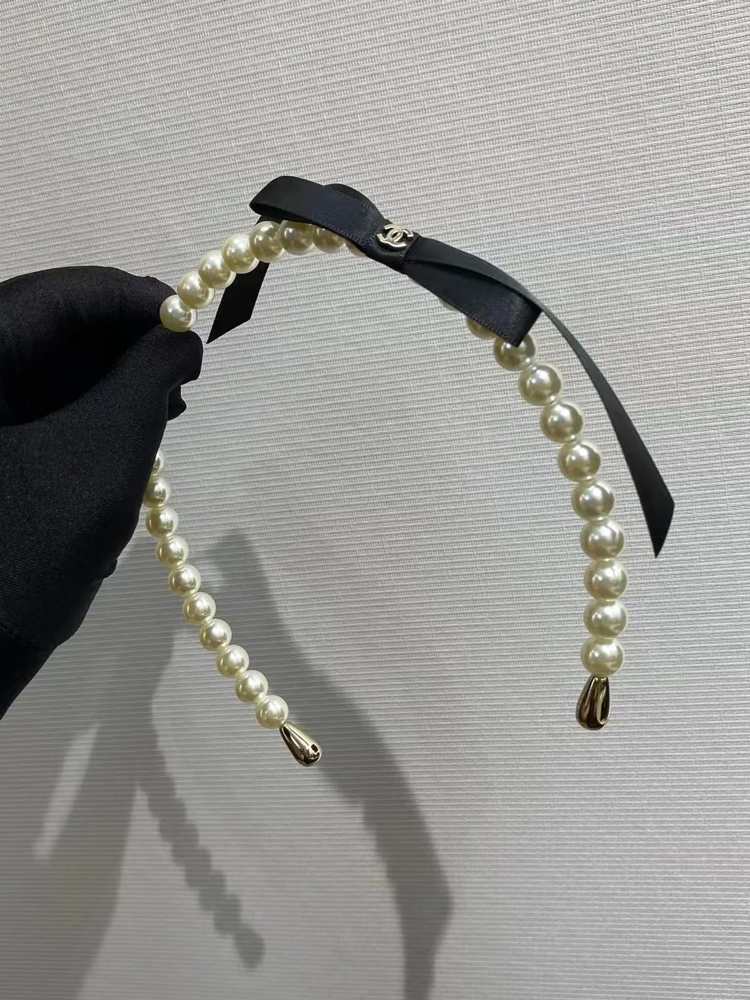 샤넬 리본 진주 헤어밴드 상세 이미지 7