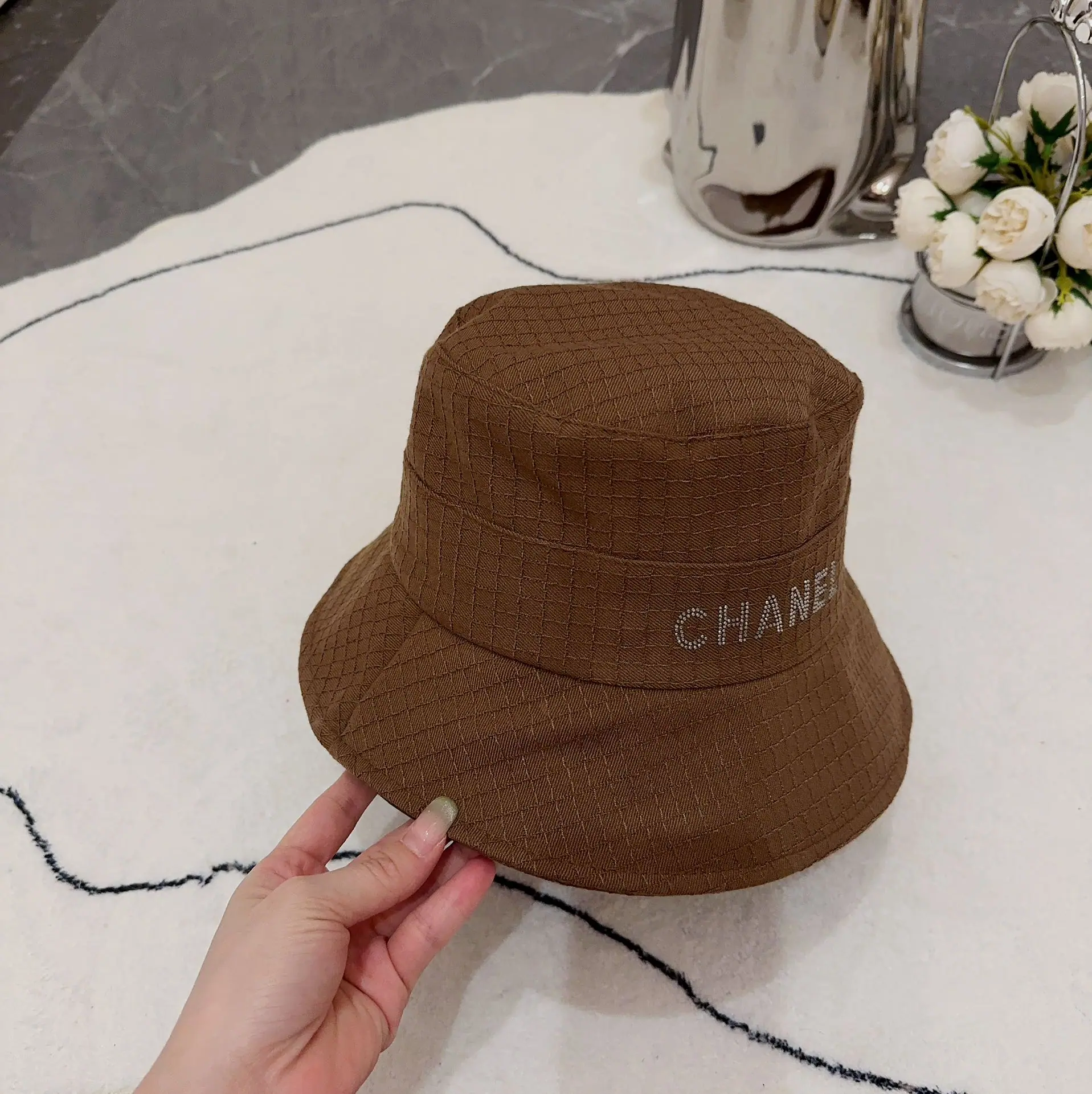 샤넬 기모 코튼 버킷 햇 상세 이미지 6
