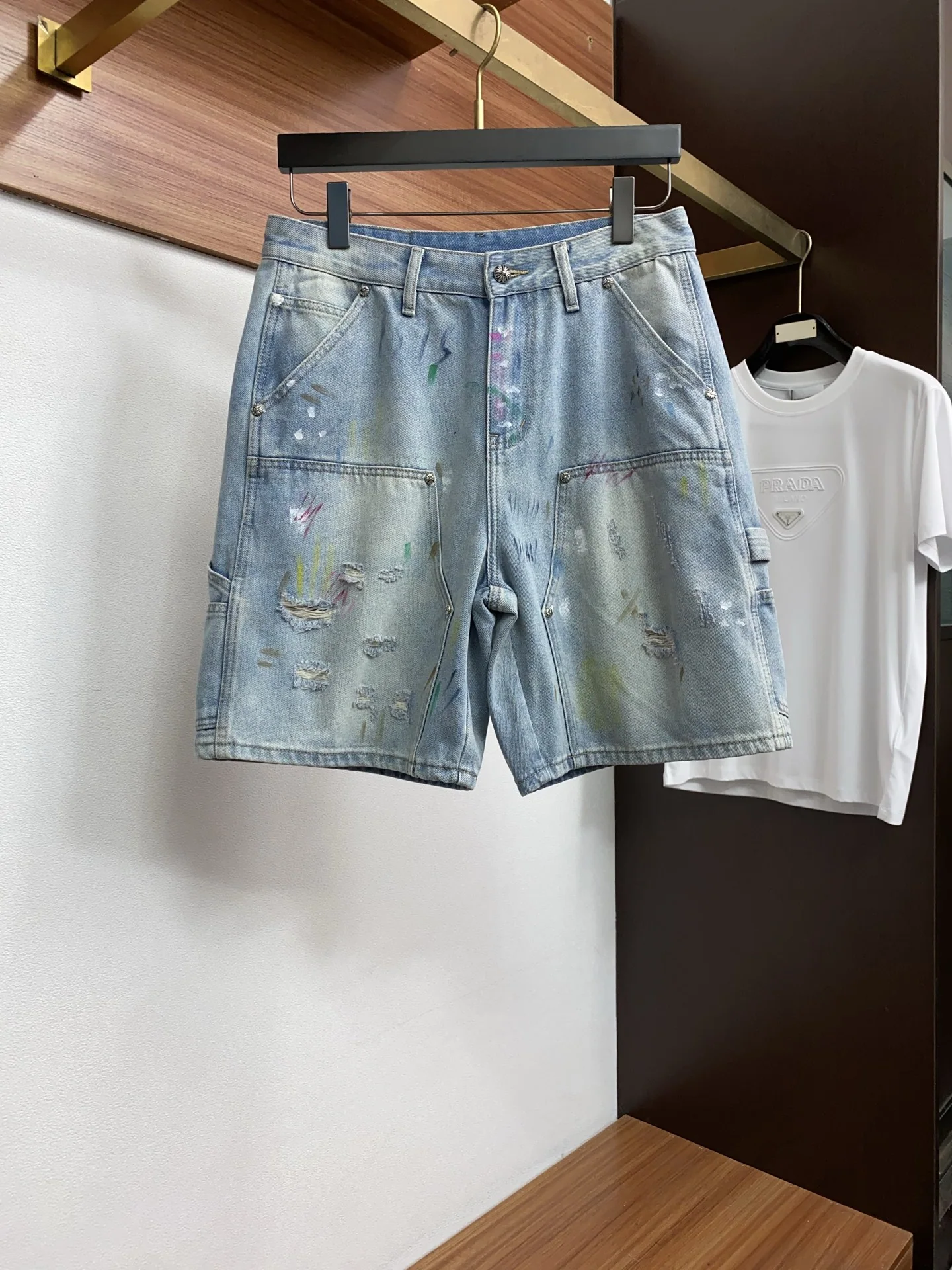 크롬하츠 데님 남성 반바지 151425