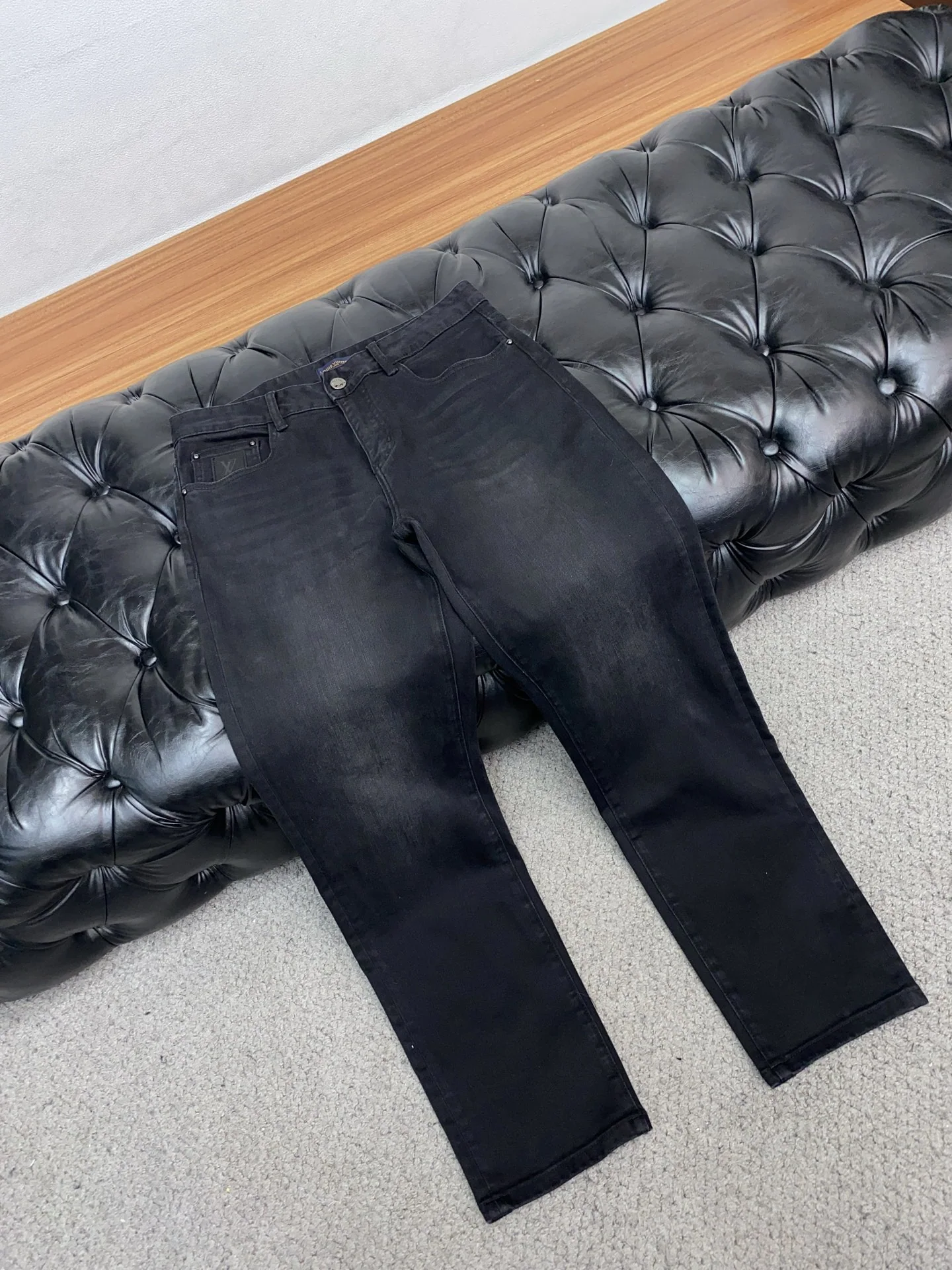 루이비통 데님 슬림핏 니트 바지 상세 이미지 7