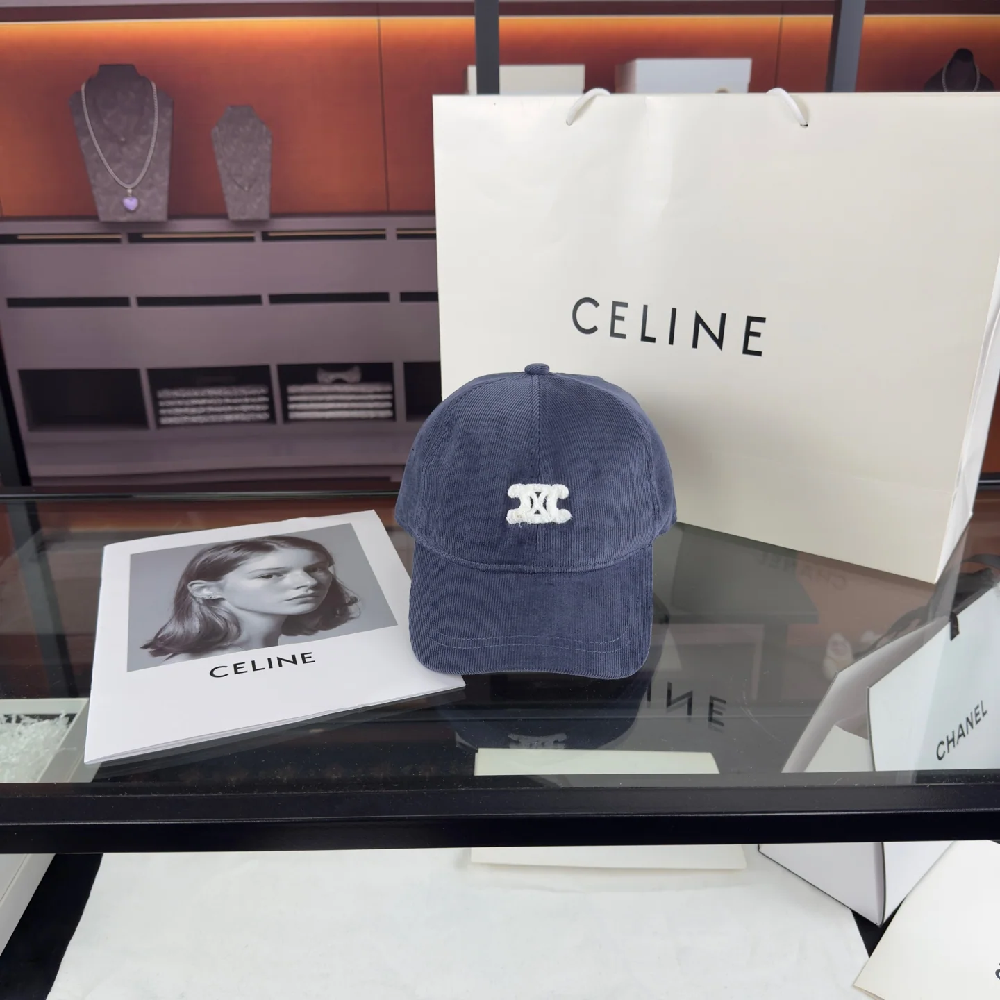 셀린느 코듀로이 더블 C 베이스볼캡 상세 이미지 4