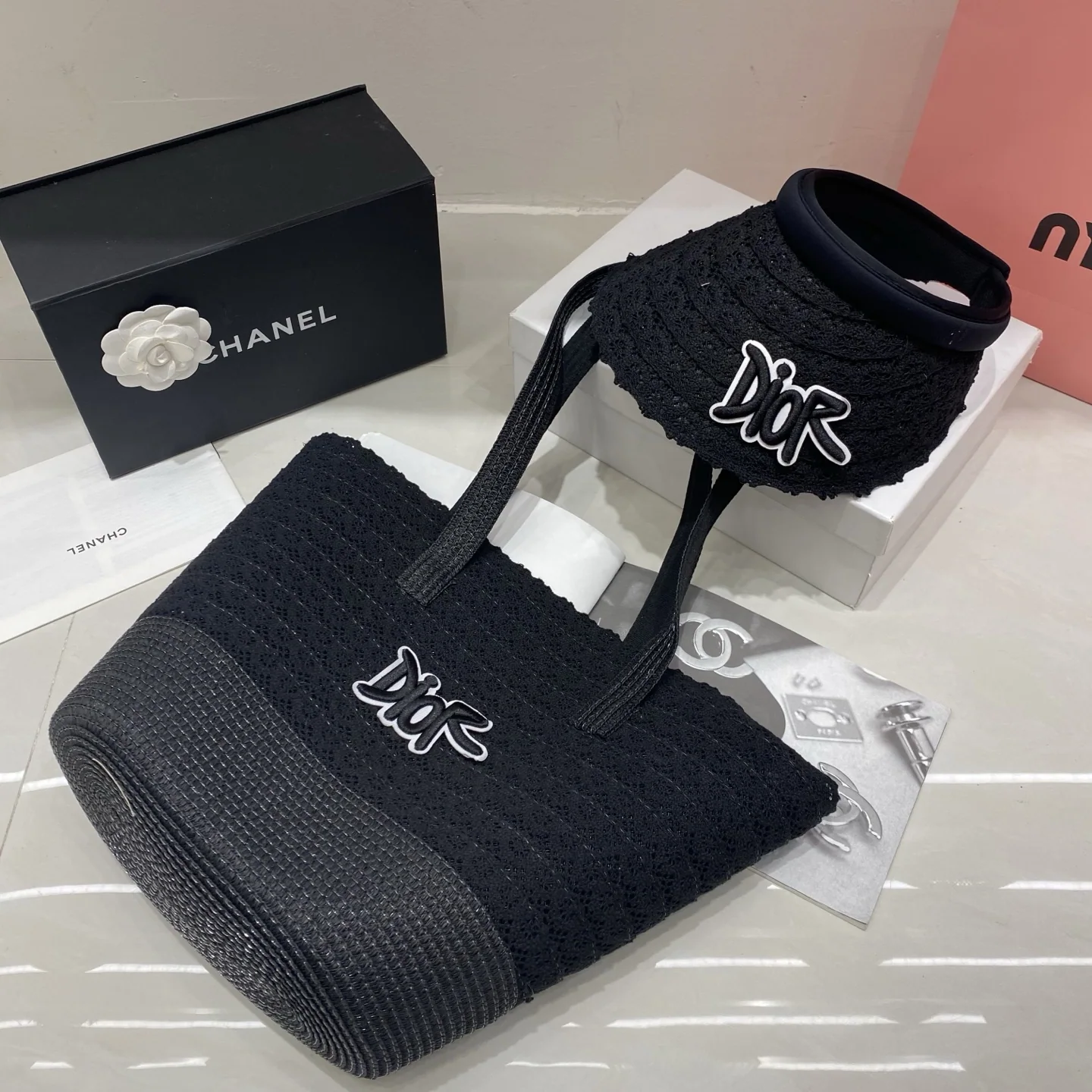 디올 레이스 세트 모자 상세 이미지 4