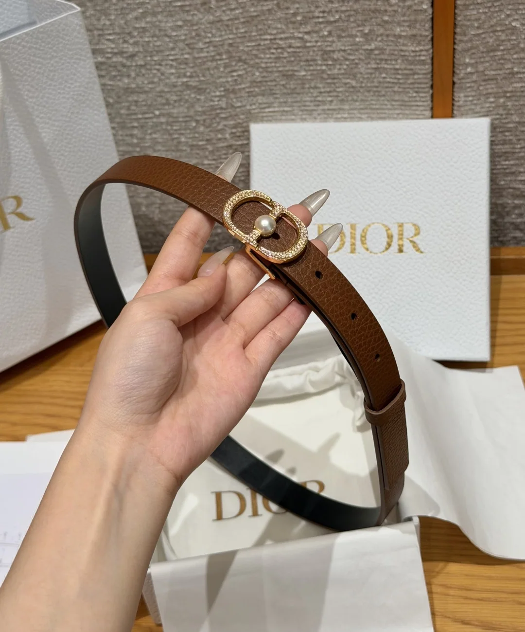 디올 디종 30 몽테뉴 송아지가죽 벨트 상세 이미지 3