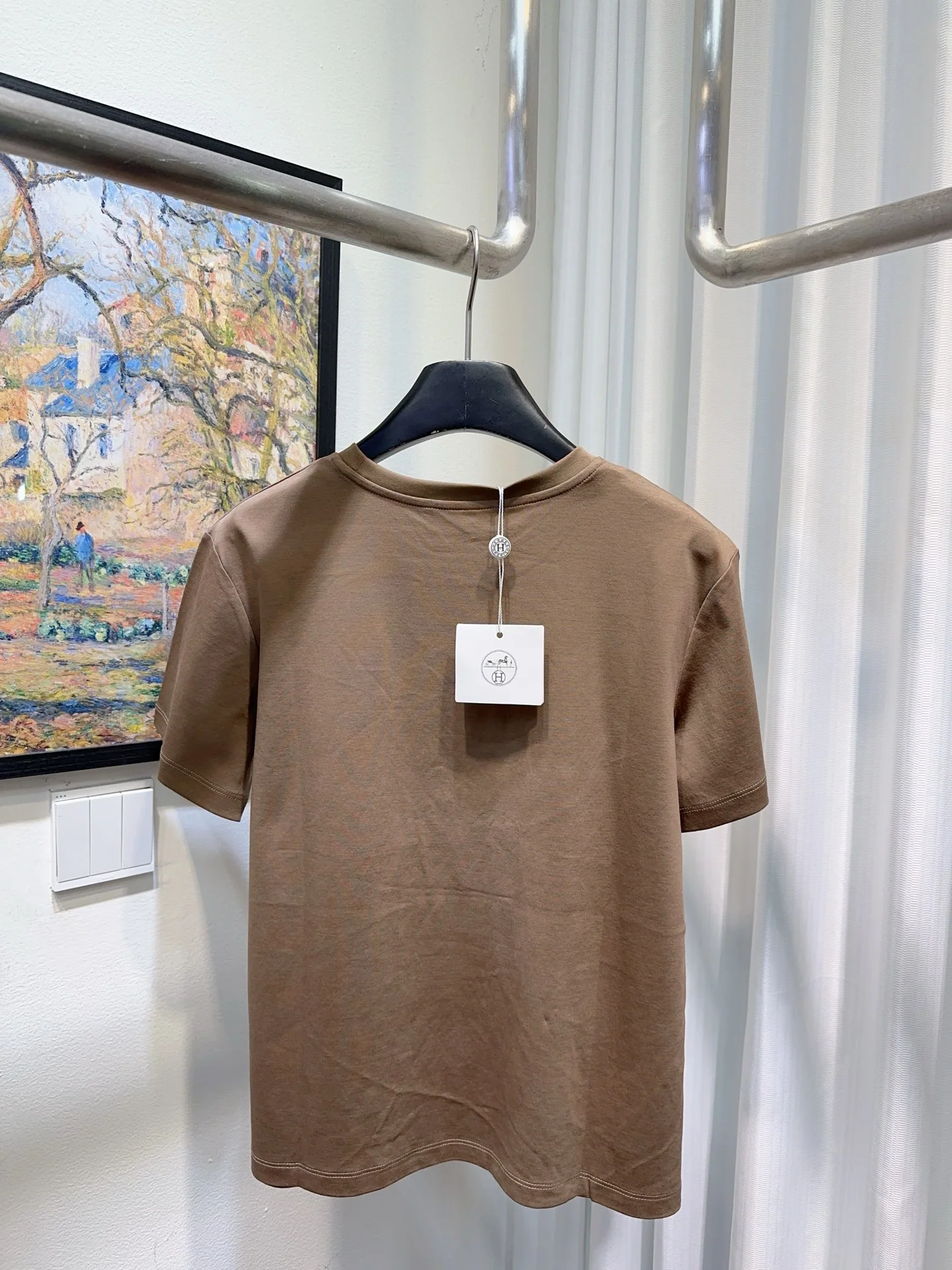에르메스 크루넥 코튼 반팔 티셔츠 상세 이미지 3