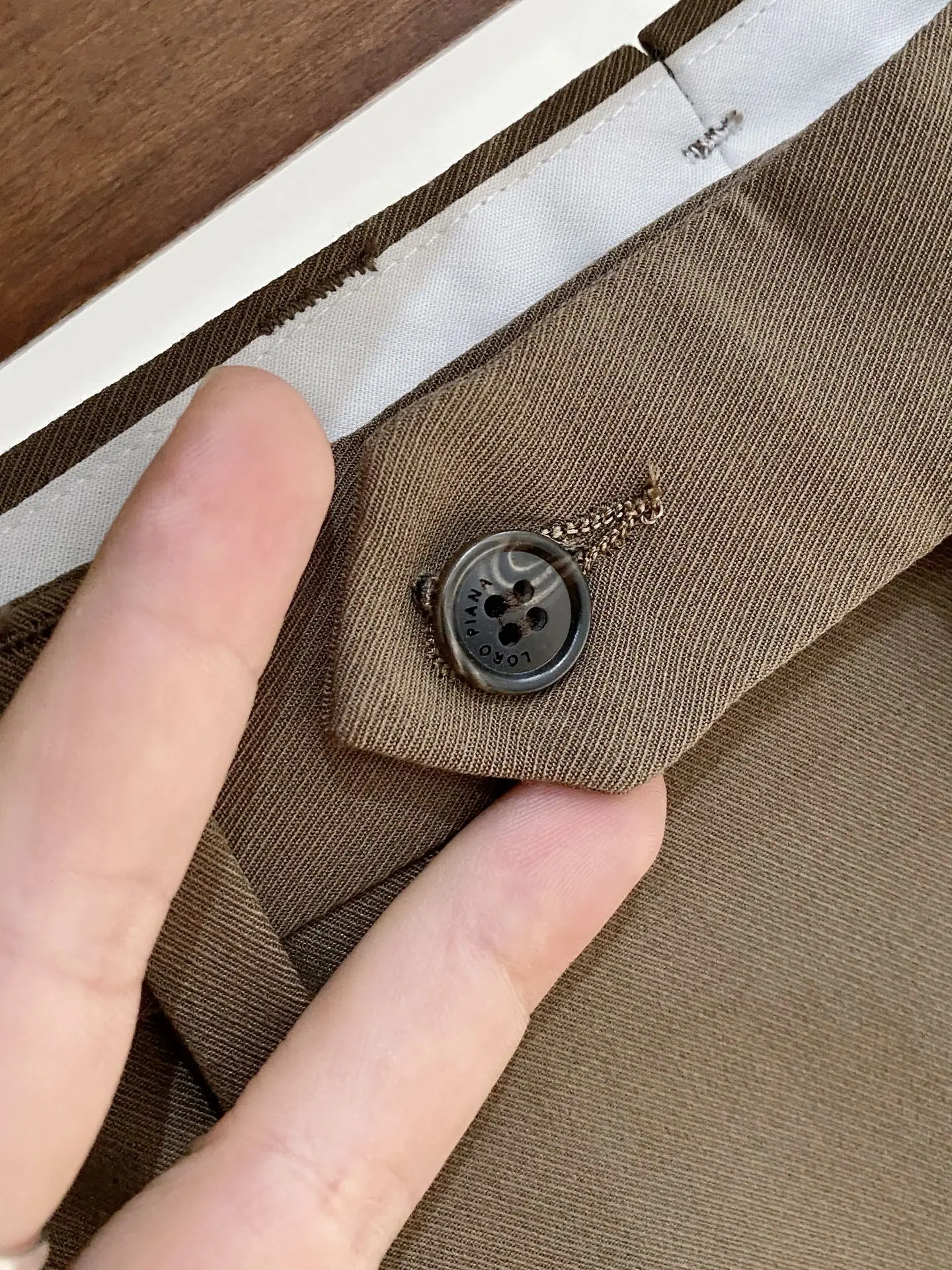 로로피아나 울 혼방 남성 바지 상세 이미지 6
