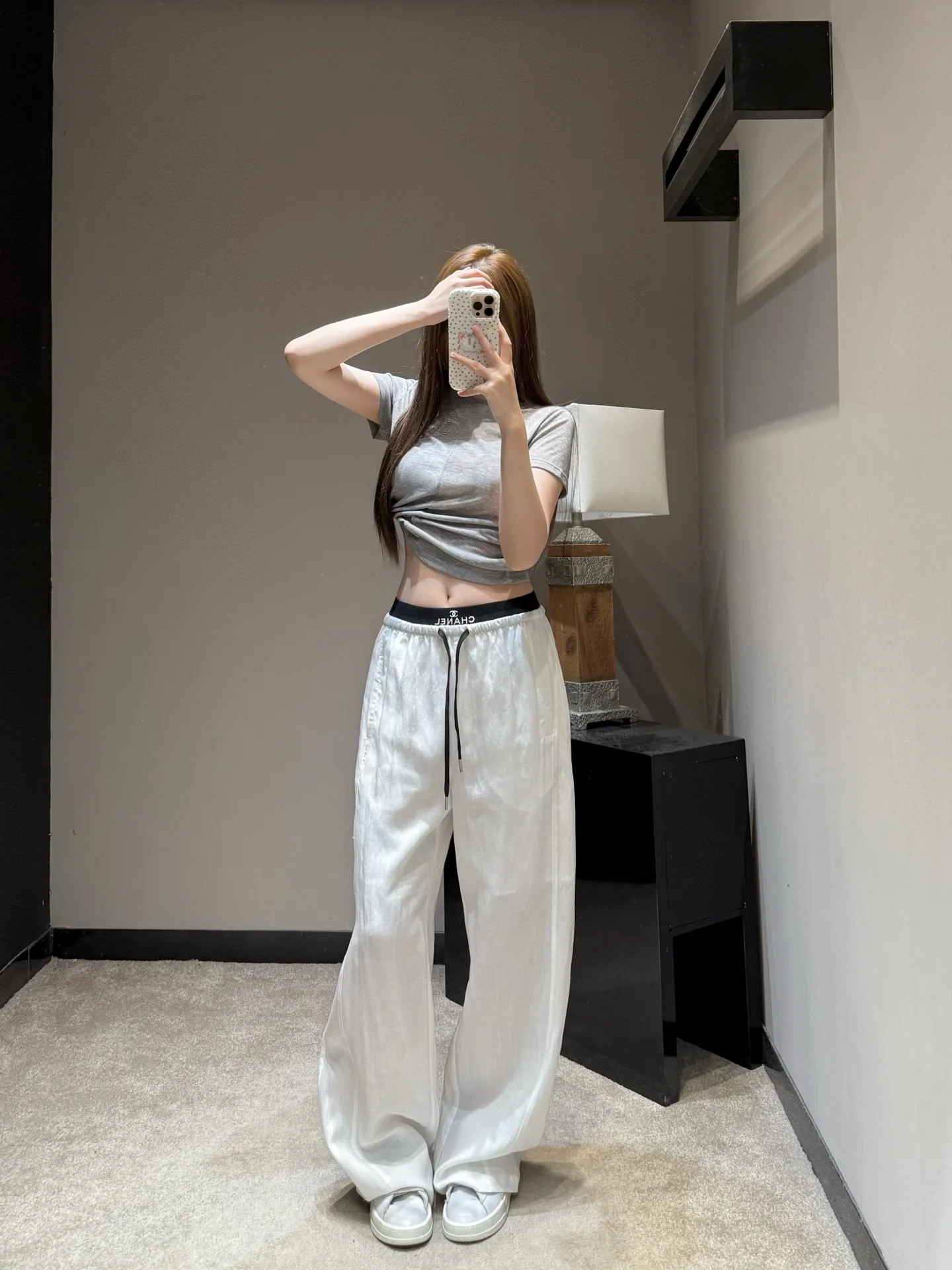 샤넬 린넨 혼방 와이드 바지 상세 이미지 2