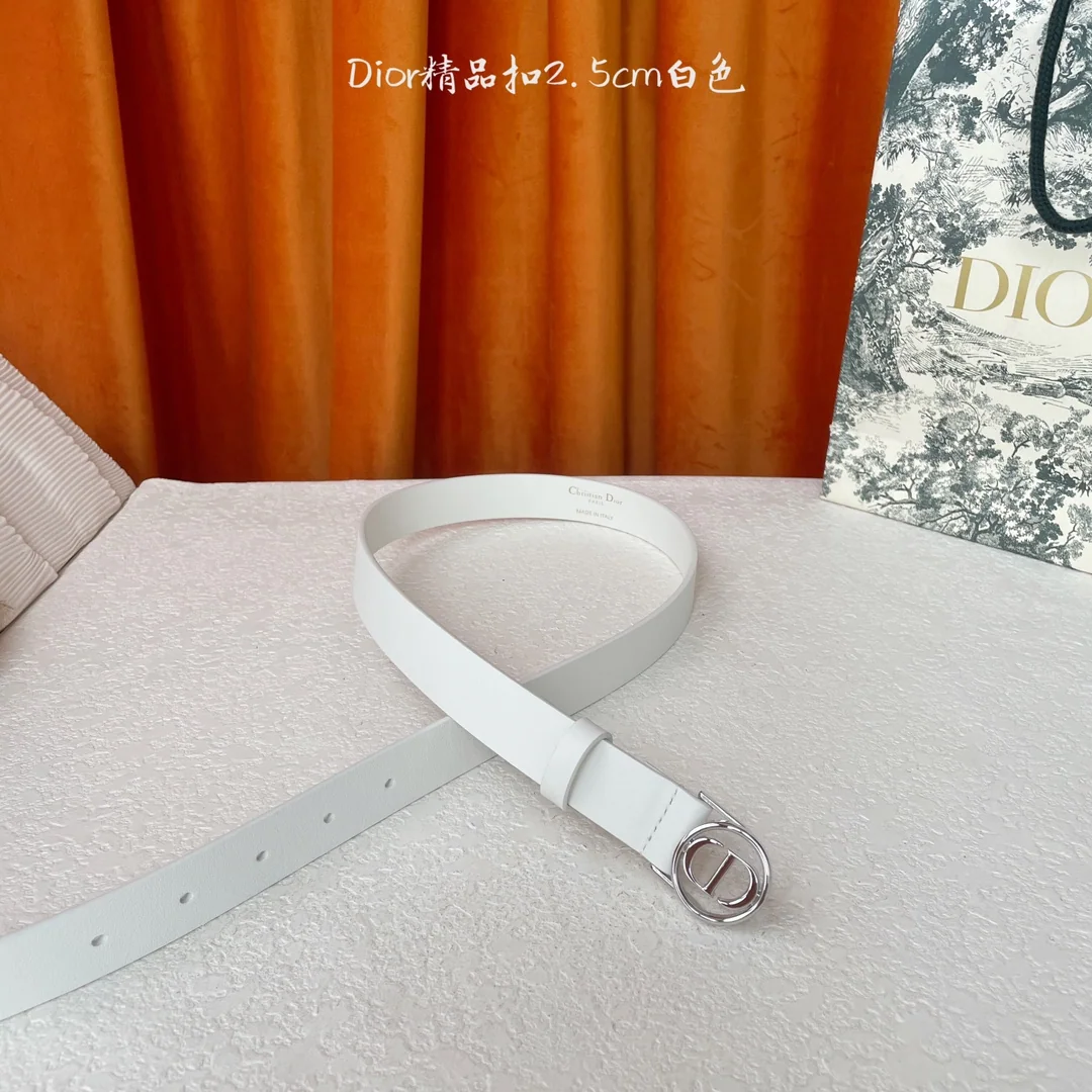 디올 CD 버클 가죽 벨트 상세 이미지 3