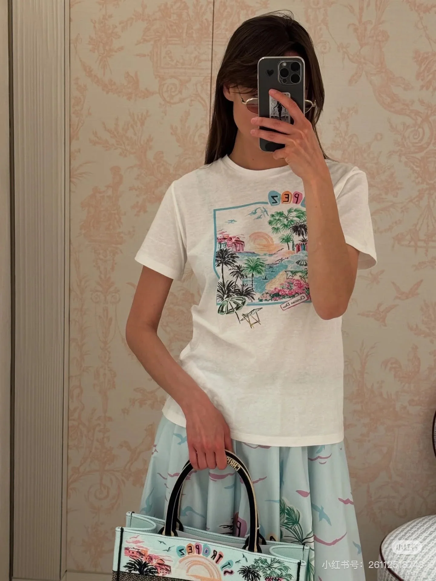디올 생트로페 플라자 홀리데이 린넨 반팔 티셔츠 25 SS 상세 이미지 9