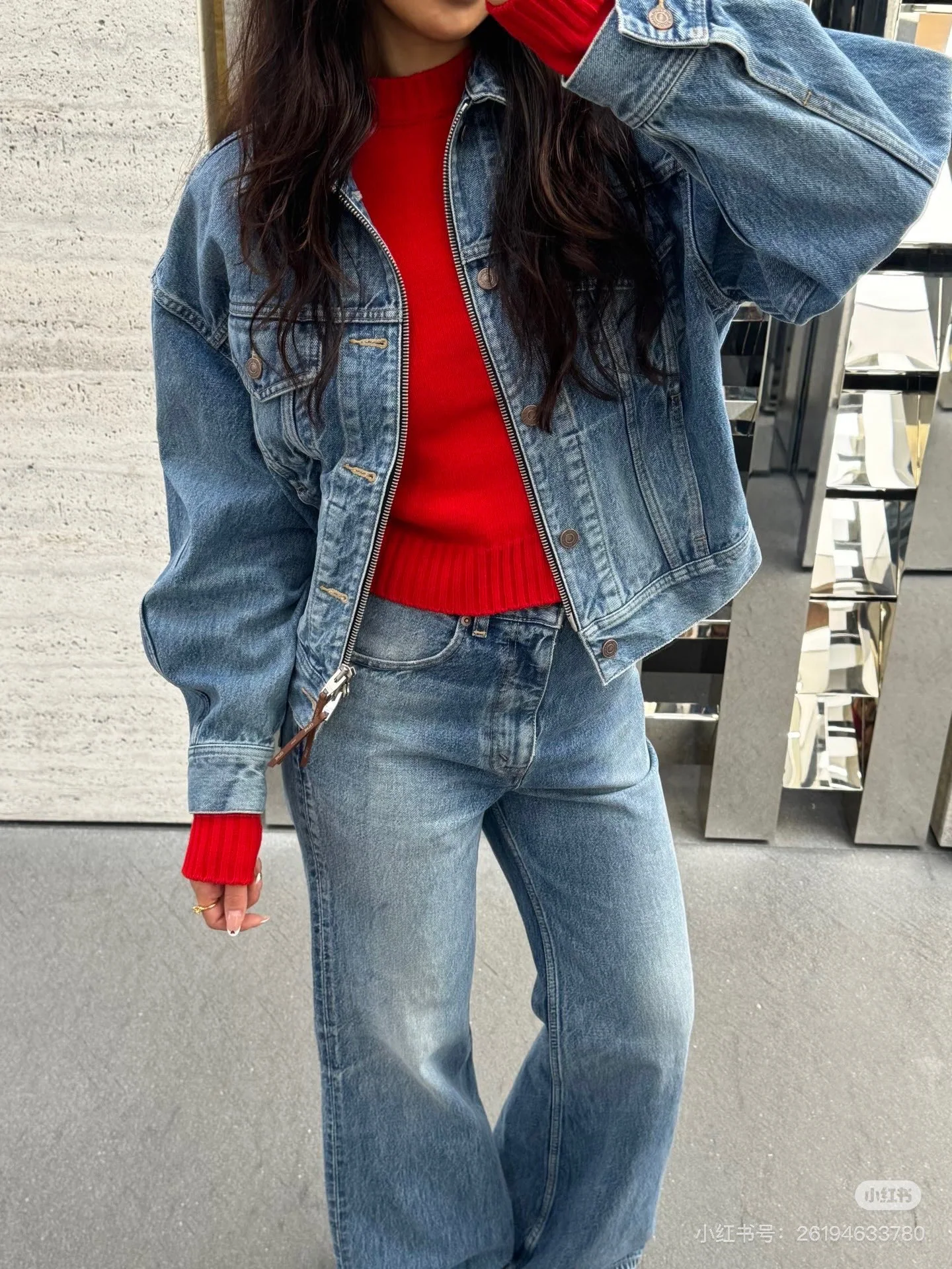 셀린느 스트레이트 레그 데님 여성 바지 상세 이미지 7