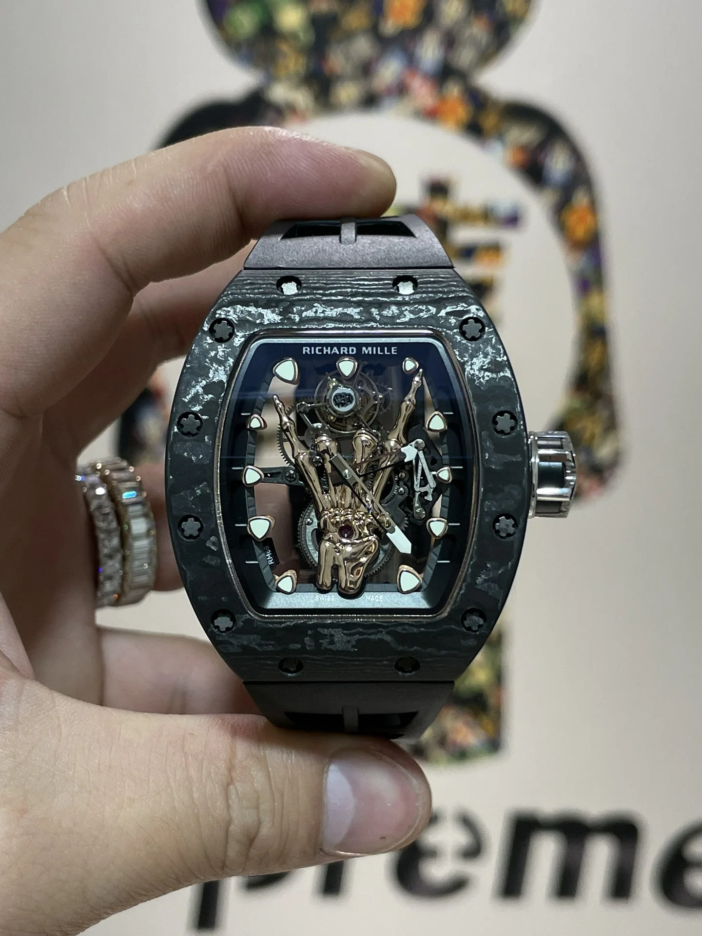 리차드밀 RM066 투르비용 NTPT 카본 TPT 카본 남성 시계 레플리카 44894 Richard Mille 상세 이미지 1