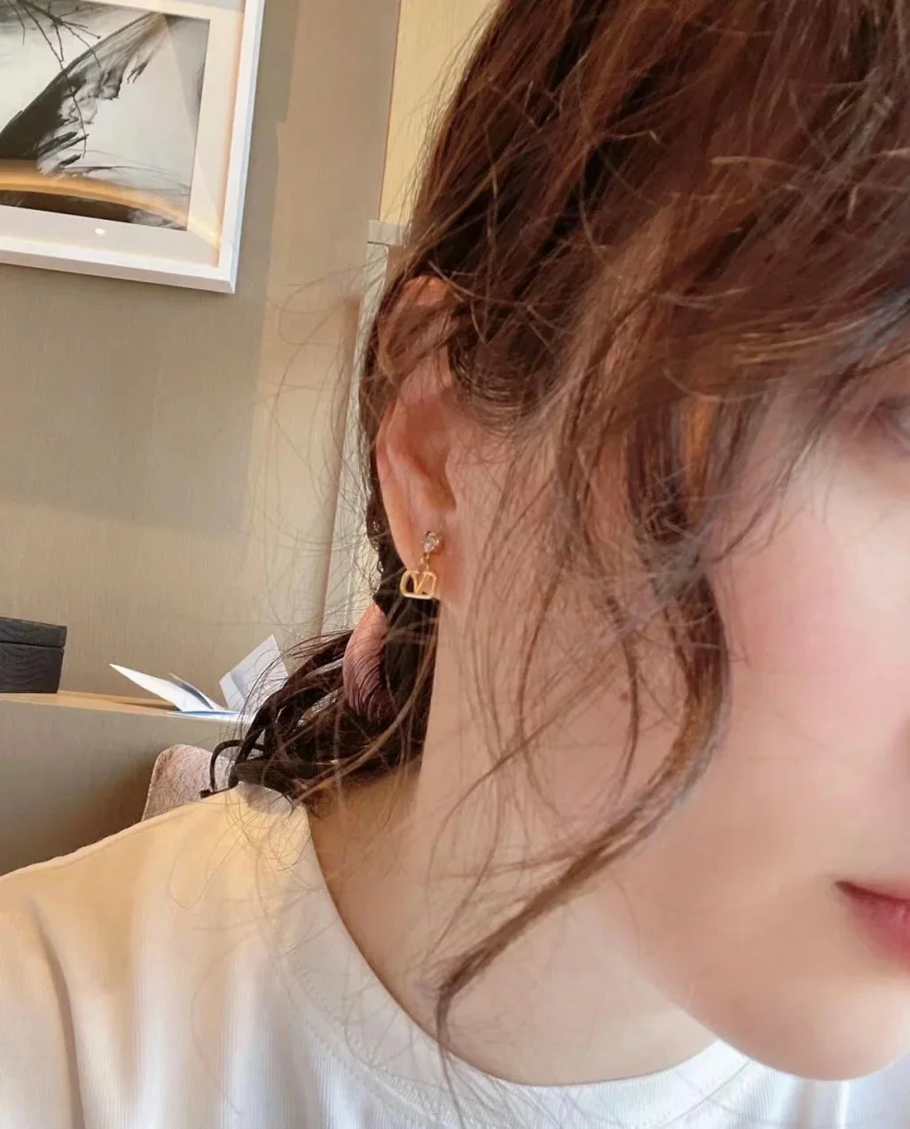발렌티노 미니 컬러 큐빅 귀걸이 상세 이미지 9