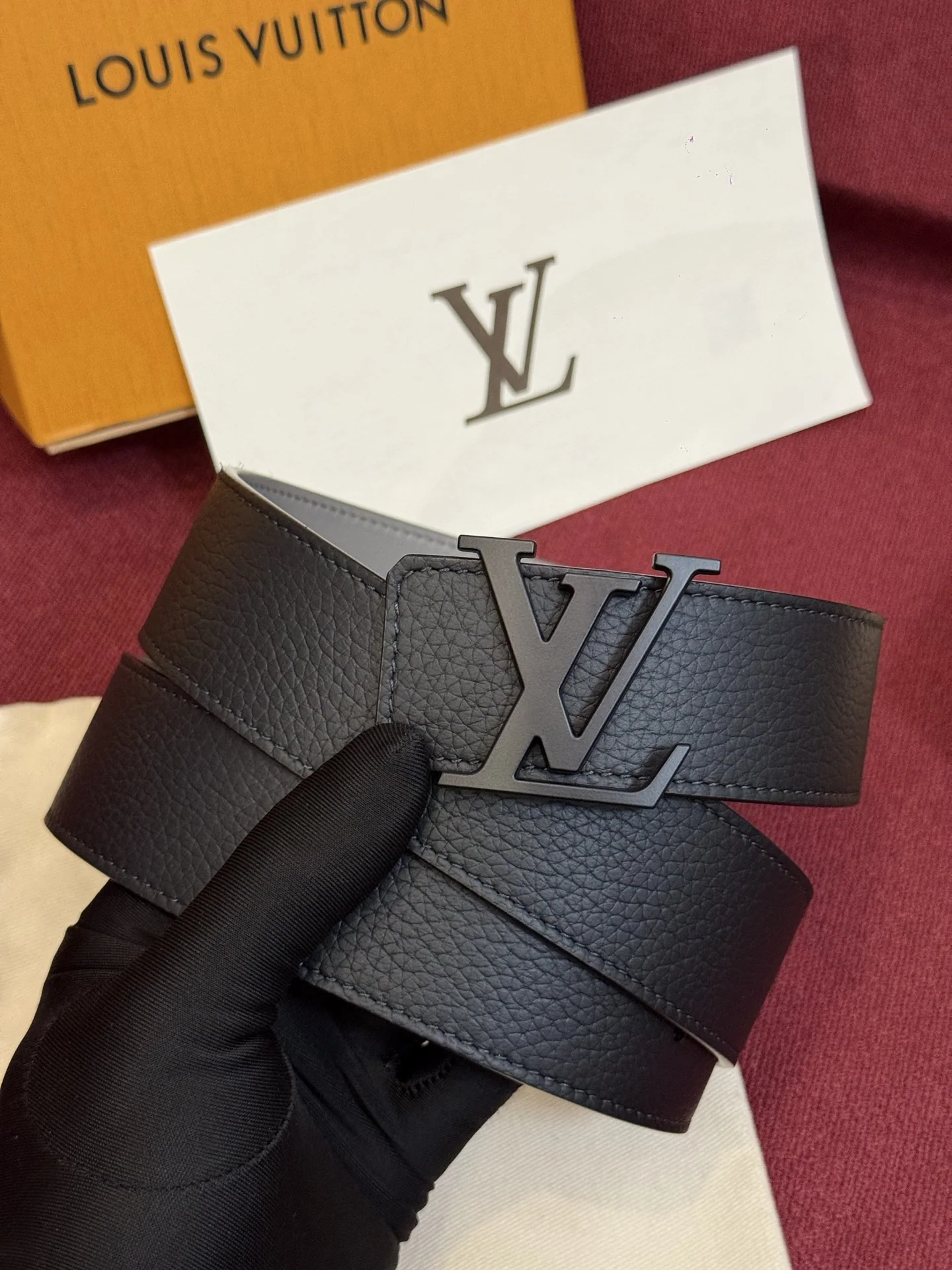 루이비통 다미에 LV 리버시블 벨트 상세 이미지 3