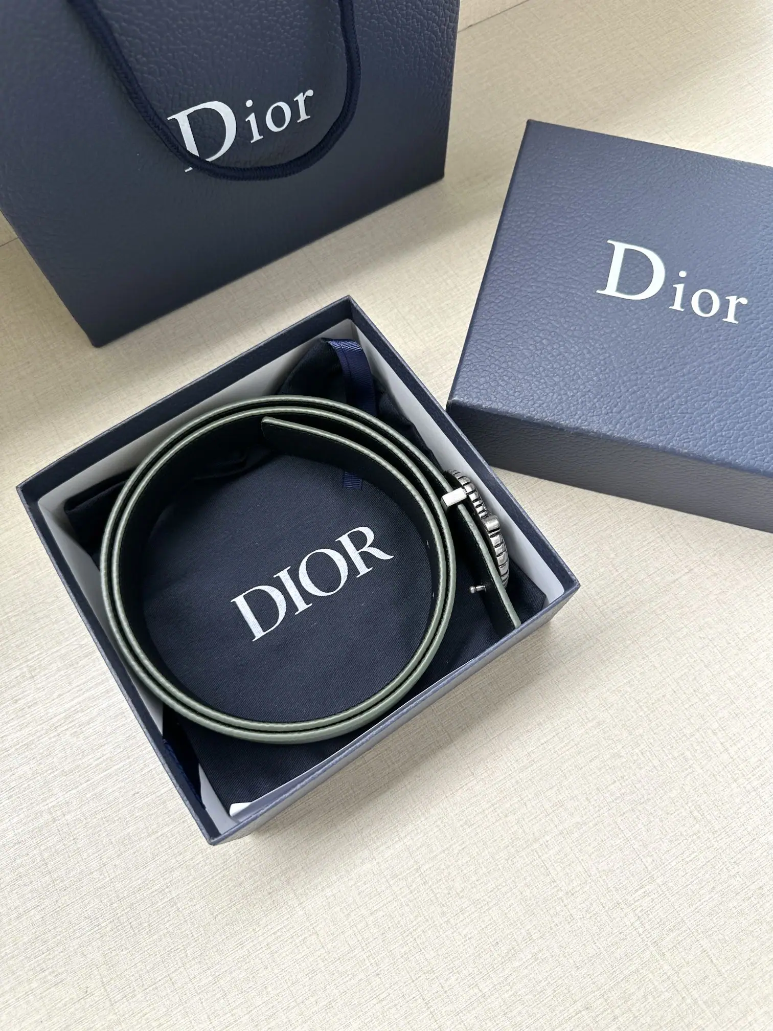 디올 CD 드래곤 로고 빈티지 실버 벨트 상세 이미지 9