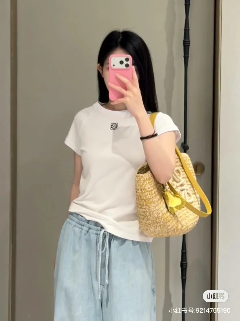 로에베 와이드 레그 코튼 여성 바지 상세 이미지 4