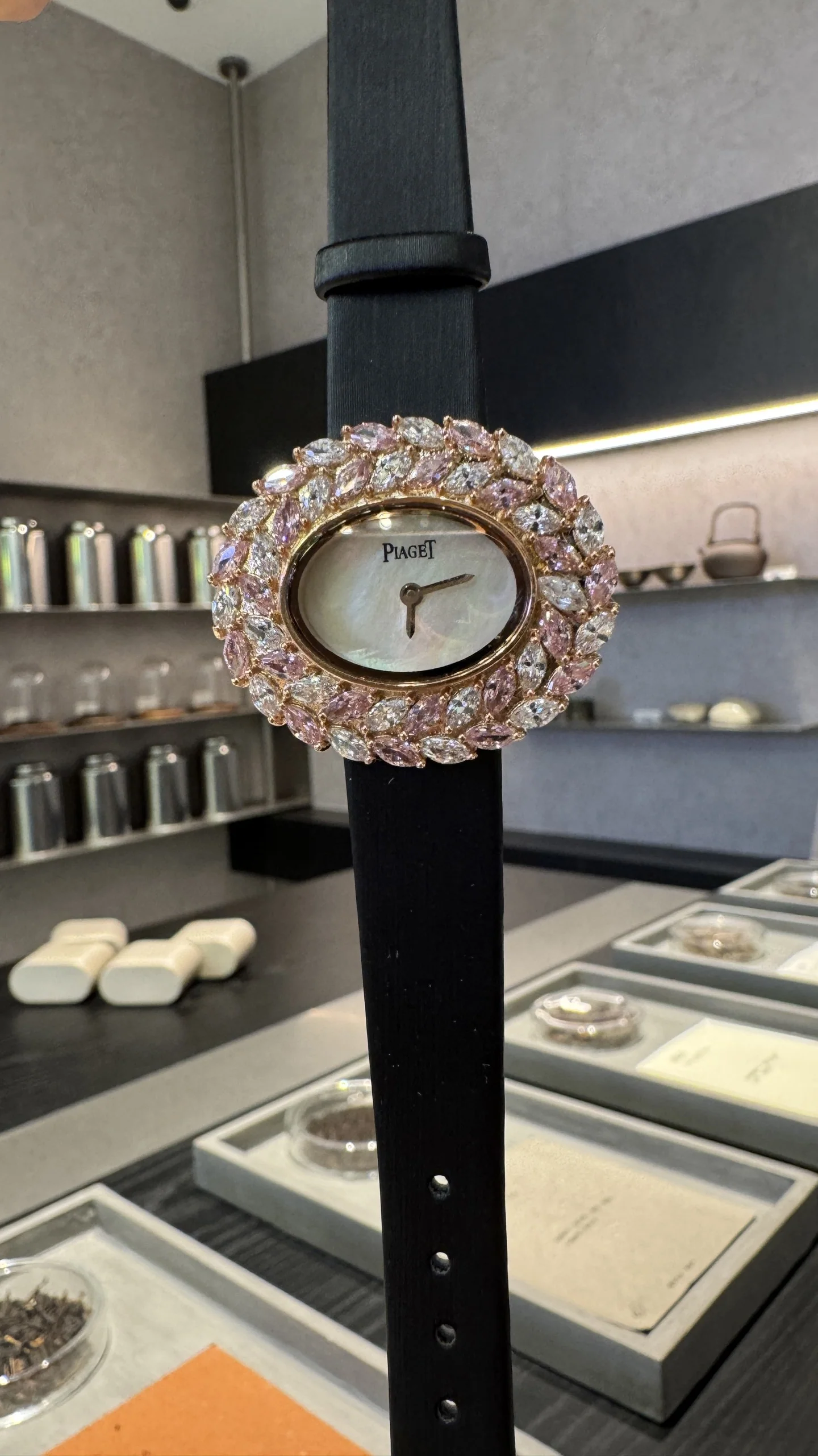 피아제 하이주얼리 18 K 골드 마퀴즈 다이아 여성 시계 레플리카 45394 Piaget 상세 이미지 6