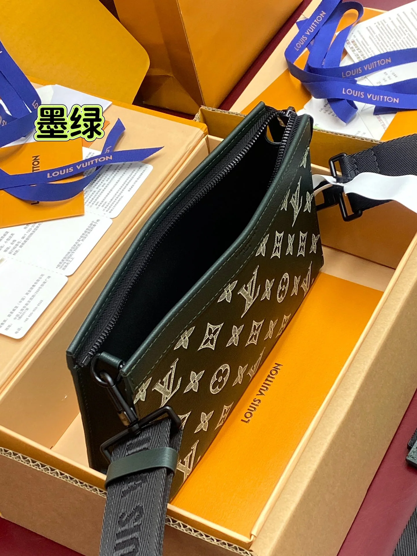 루이비통 가스통 미니 핸드백 다크 그린 M81115 상세 이미지 3